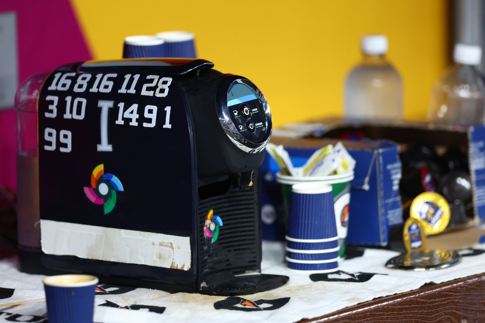 Team Italy's famed dugout espresso machine