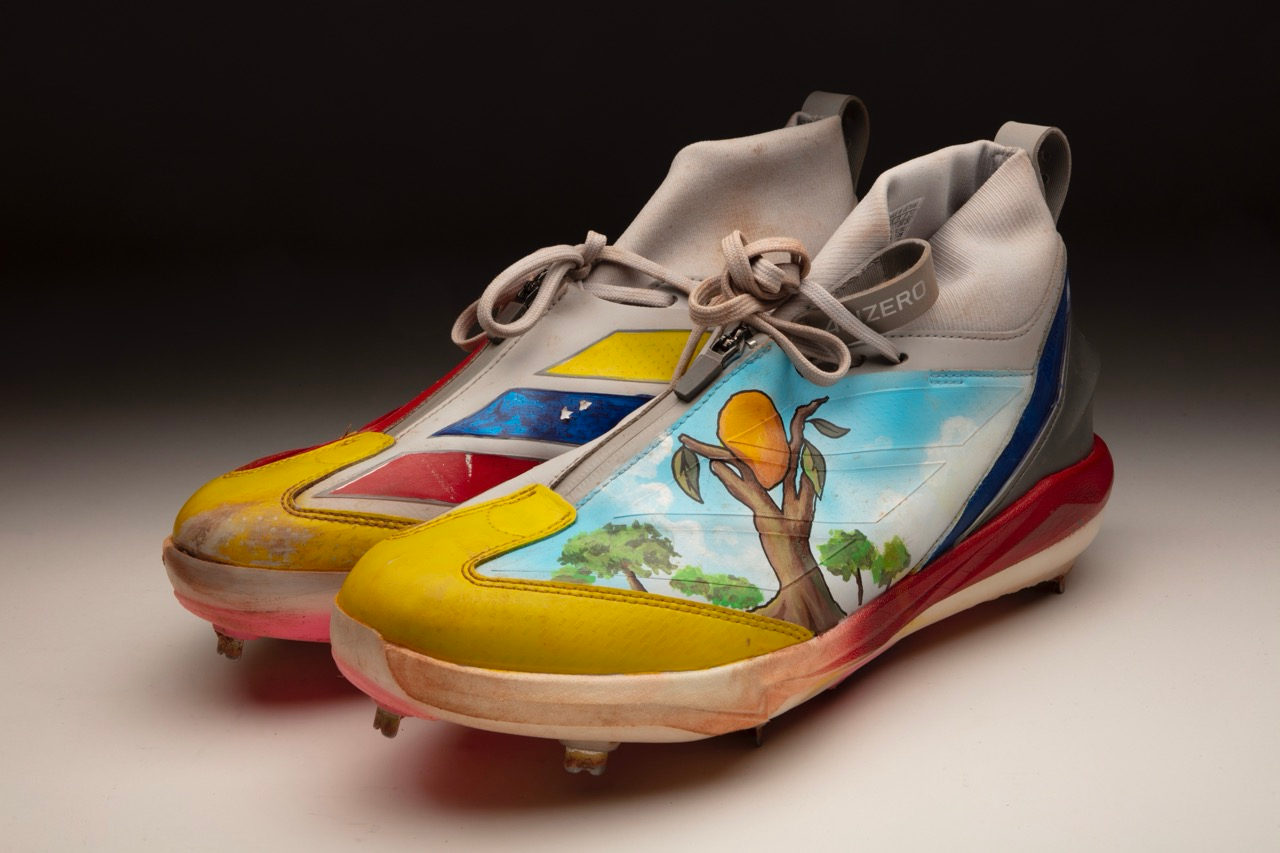 Daniel Palencia's cleats. Milo Stewart Jr./National Baseball Hall of Fame and Museum