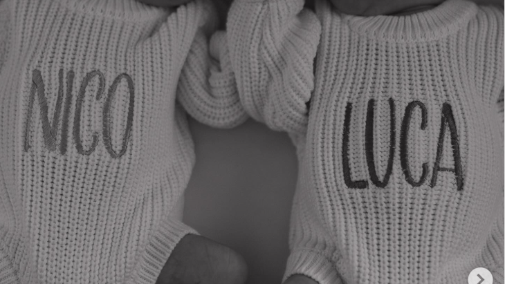 Spencer Arrighetti's twin boys