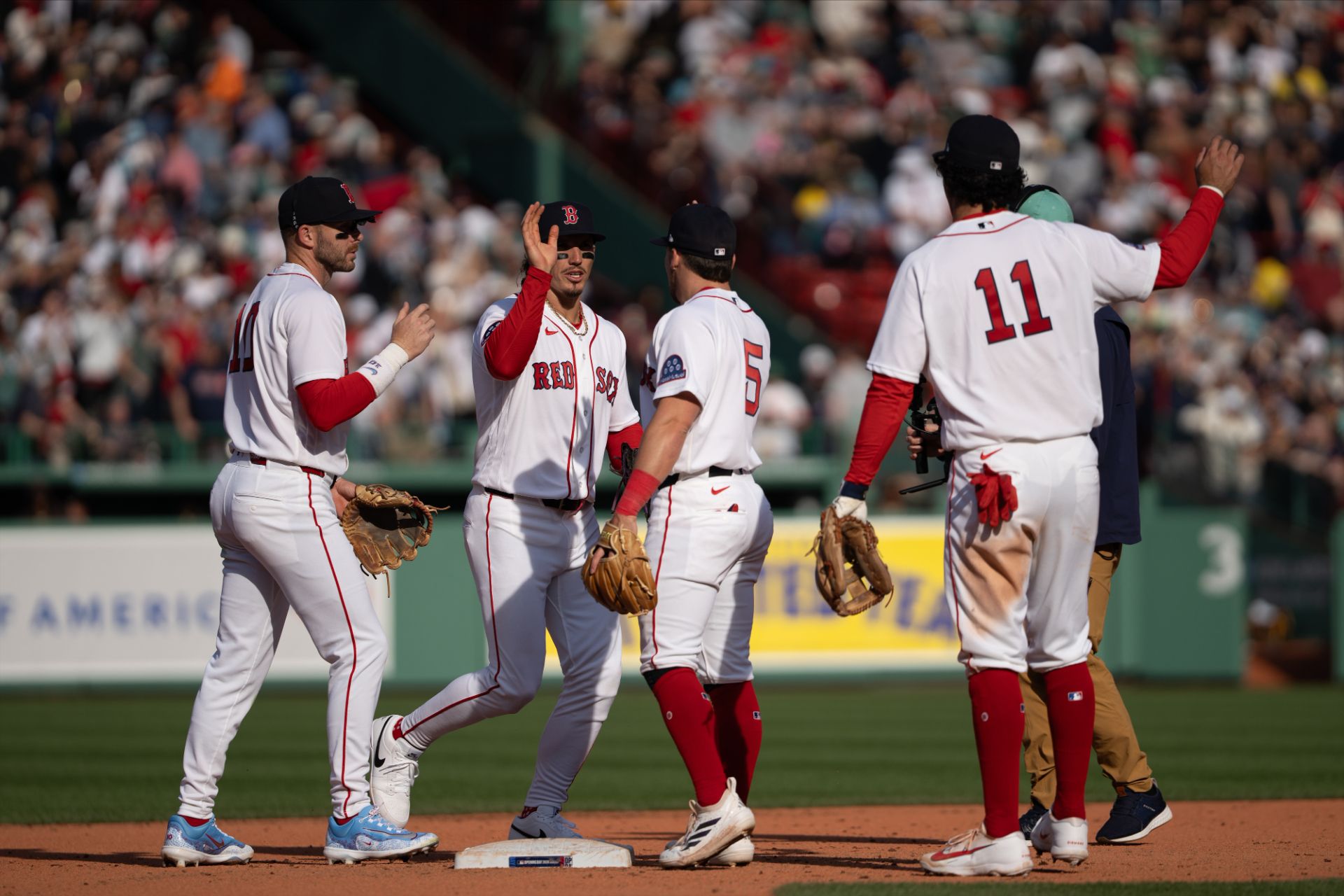 Trevor Story, Jarren Duran, Caleb Durbin and Marcelo Mayer
