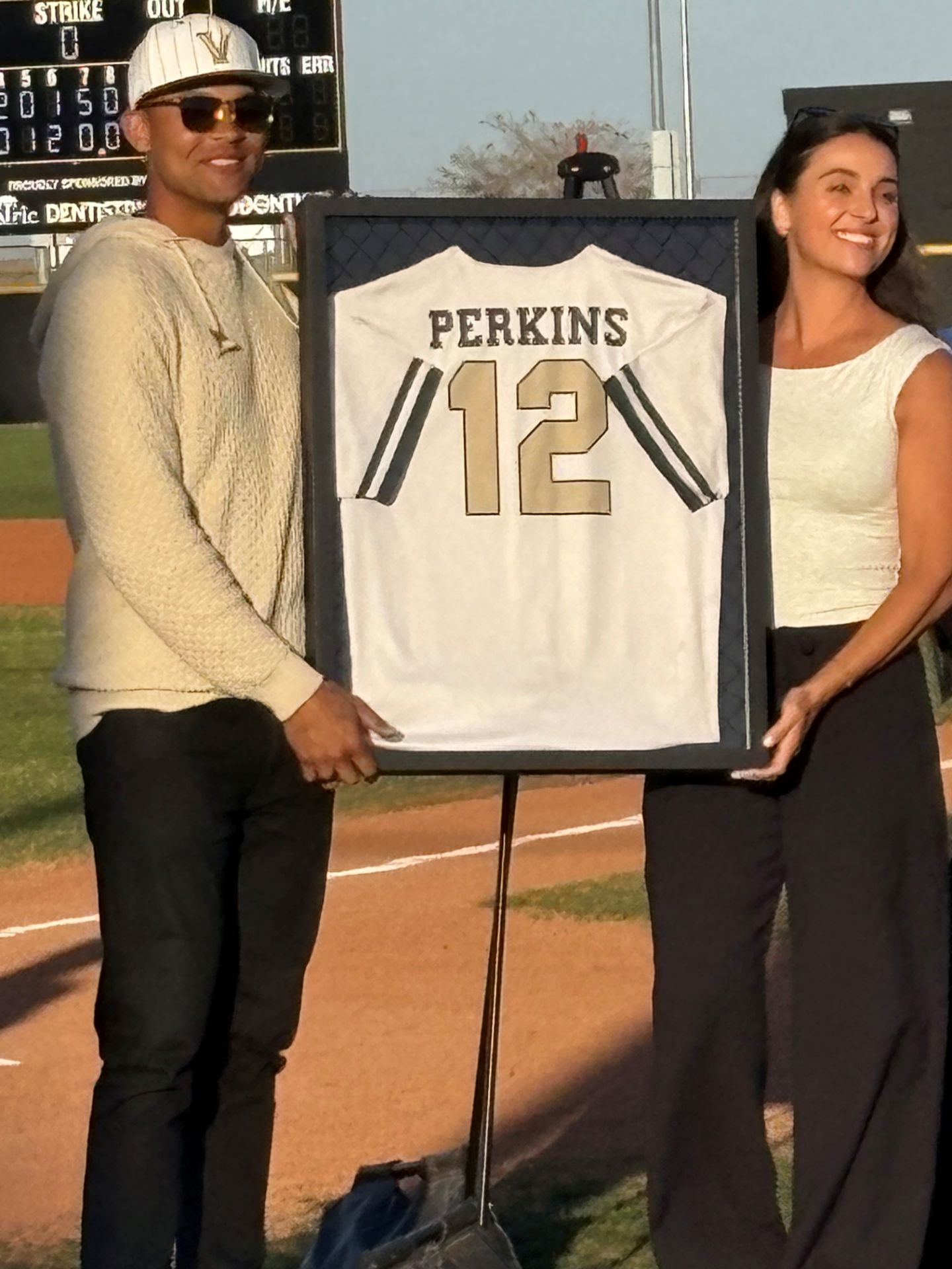 Blake Perkins' jersey retired at Verrado High School (Photo: Randy Nawotka)