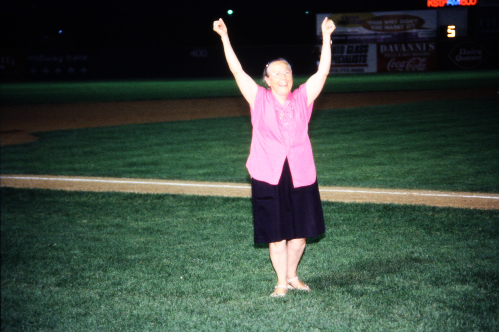 Sister Ros on the field