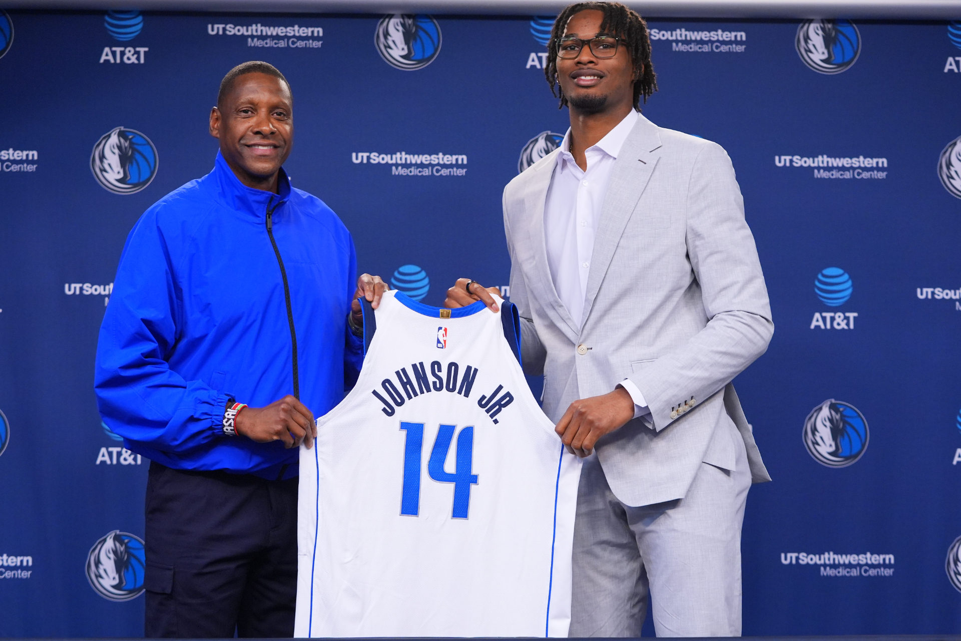 Masai Ujiri and Morez Johnson Jr.