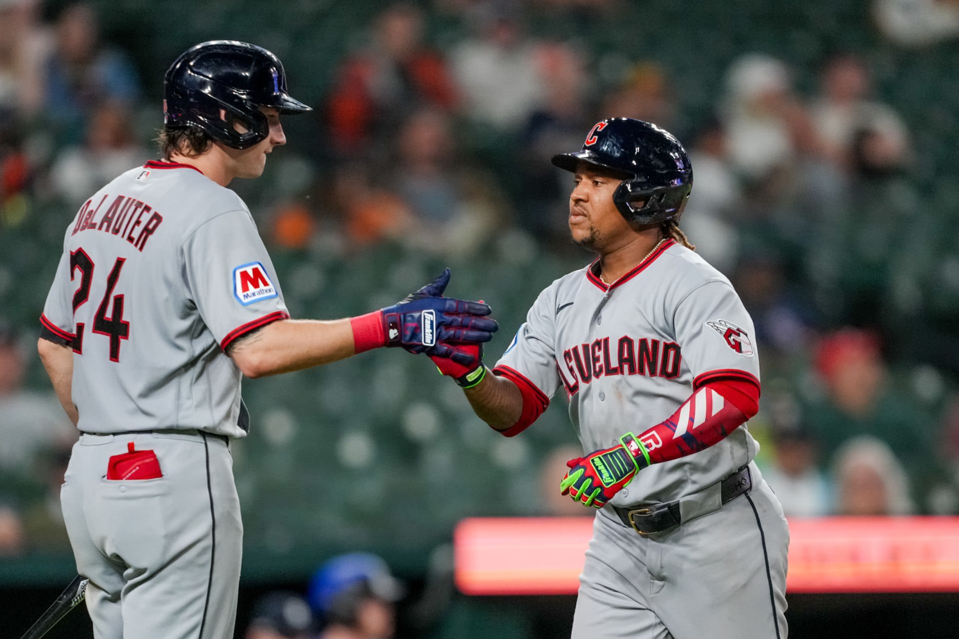 Chase DeLauter and José Ramírez