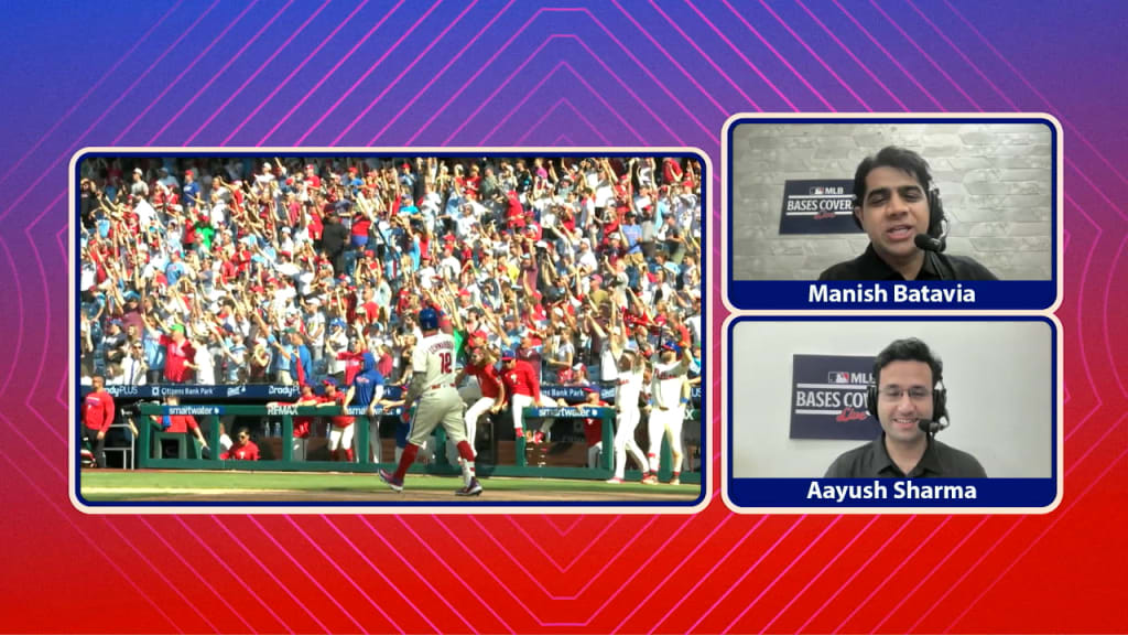 Kyle Schwarber goes deep, with Manish Batavia and Aayush Sharma making the call for viewers in India. Click the photo to view highlight.