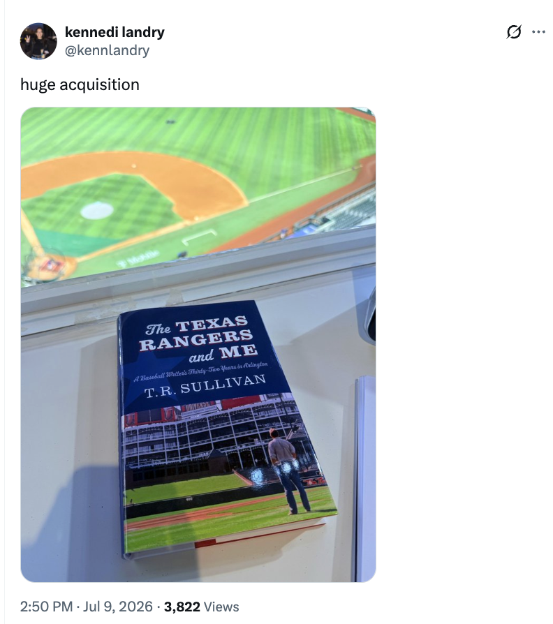 The Texas Rangers and Me: A Baseball Writer's Thirty-Two Years in Arlington by T.R. Sullivan