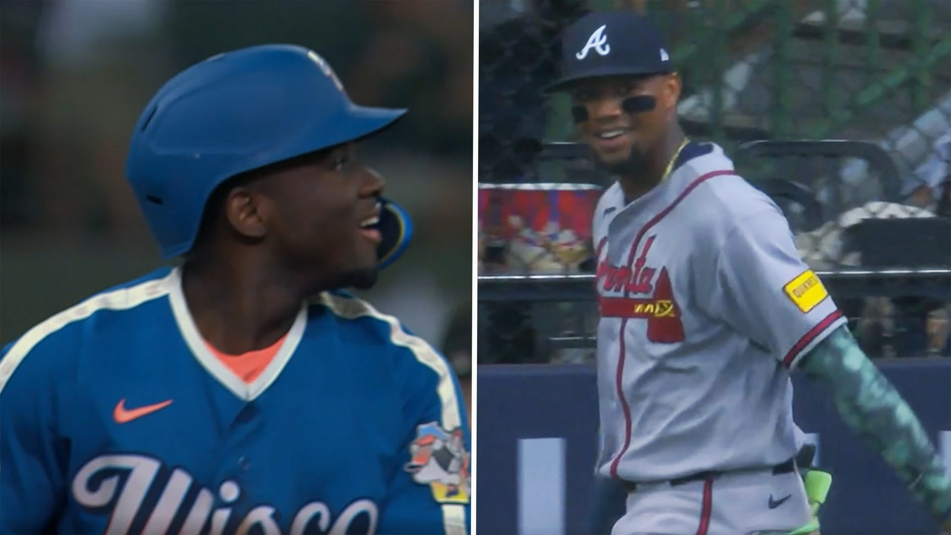 Ronald Acuña Jr. nabs Luis Lara at second base