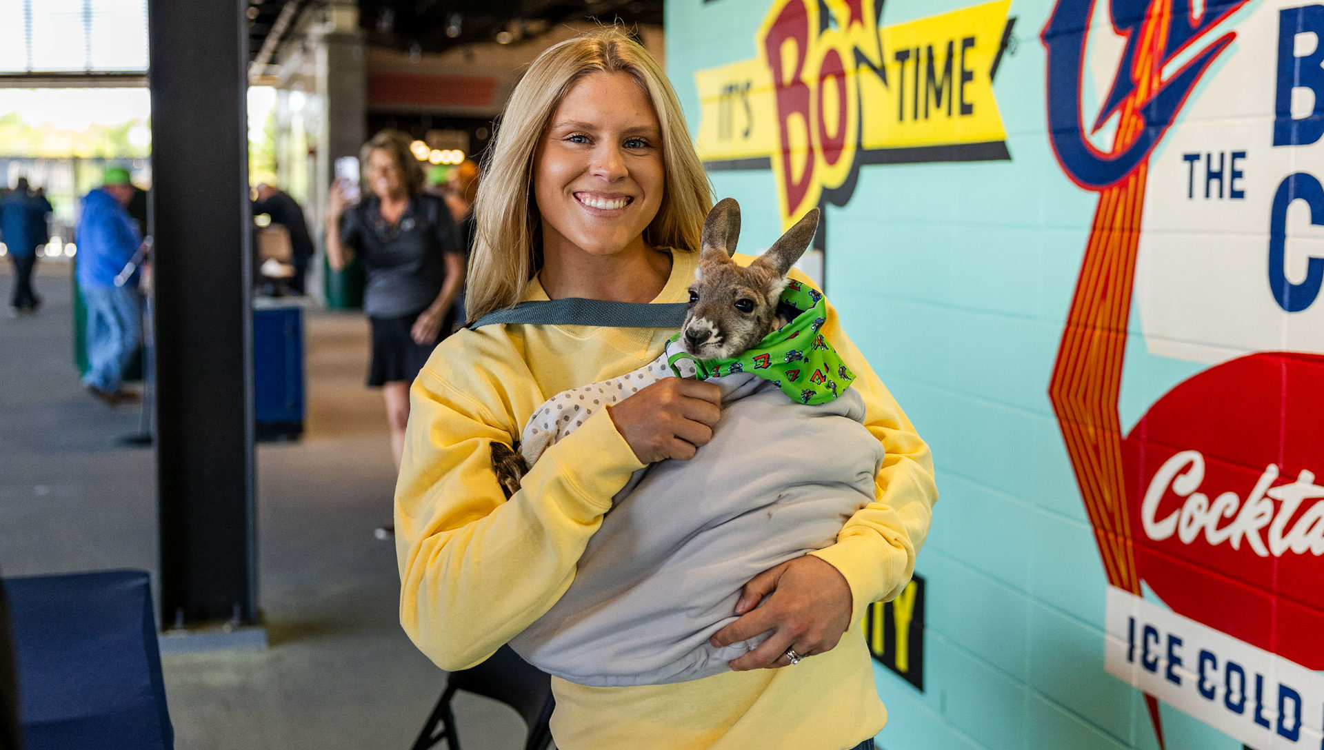 Kangaroo at the ballpark!