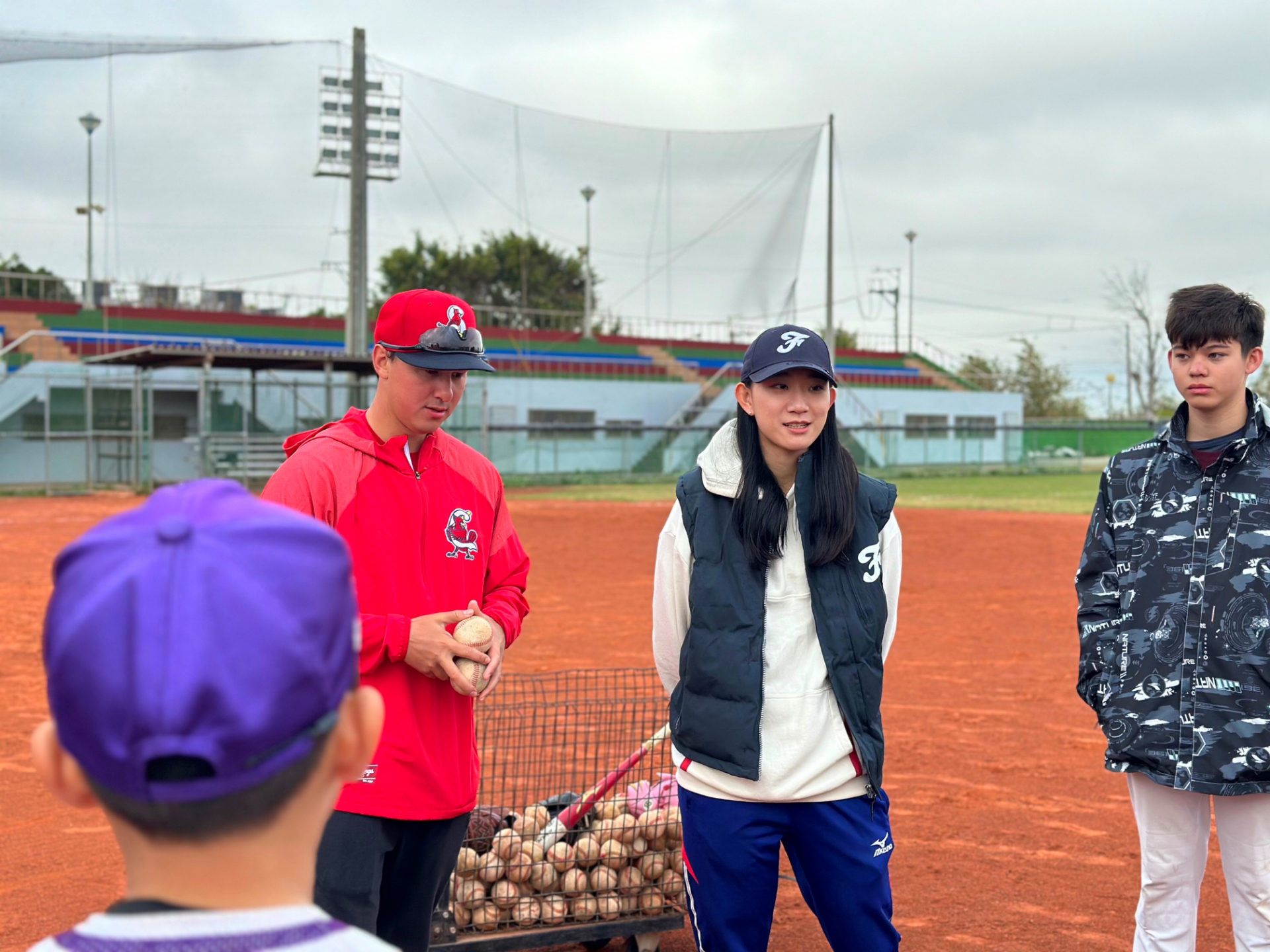 Paul Benoit helps lead training with players in Taiwan. Photo courtesy of Paul Benoit.