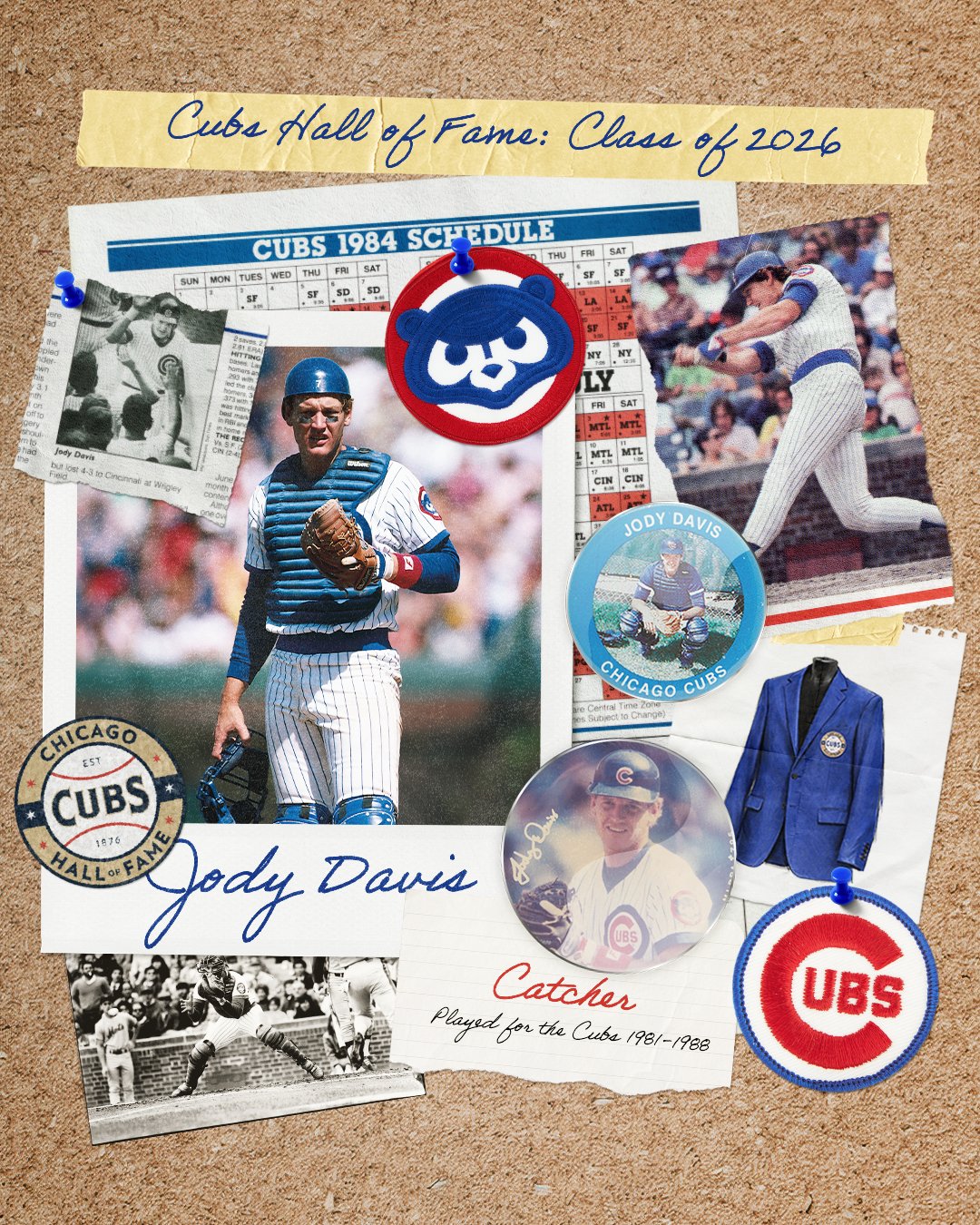 Jody Davis Cubs Hall of Fame graphic
