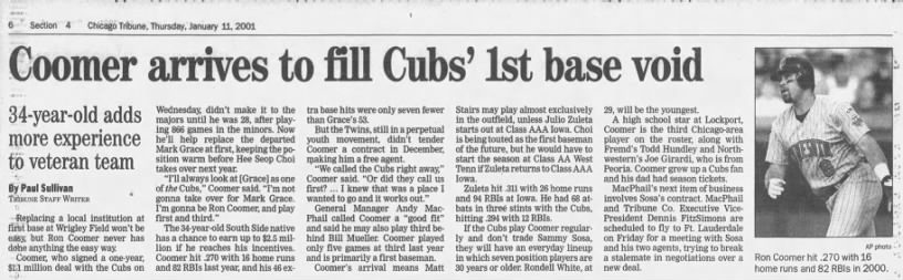 Ron Coomer joins Cubs