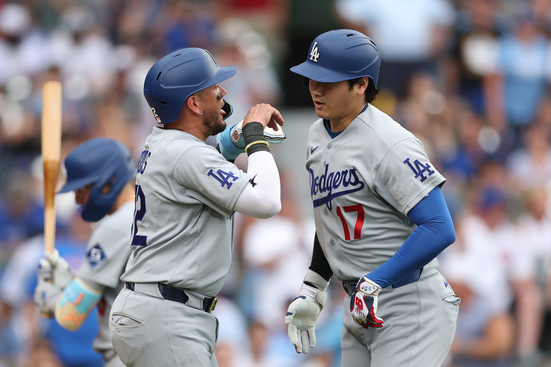 Miguel Rojas and Shohei Ohtani