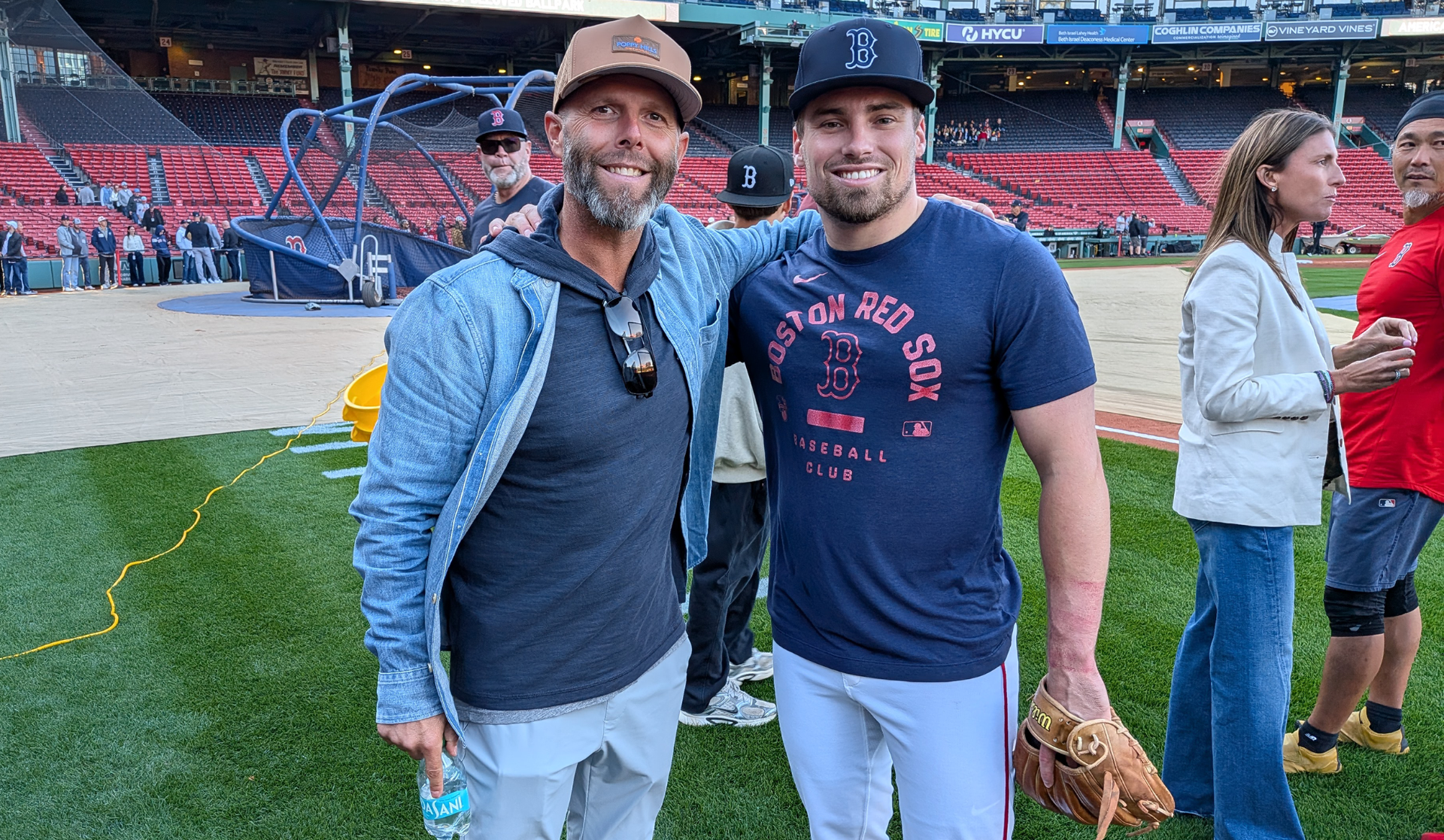Dustin Pedroia and Caleb Durbin