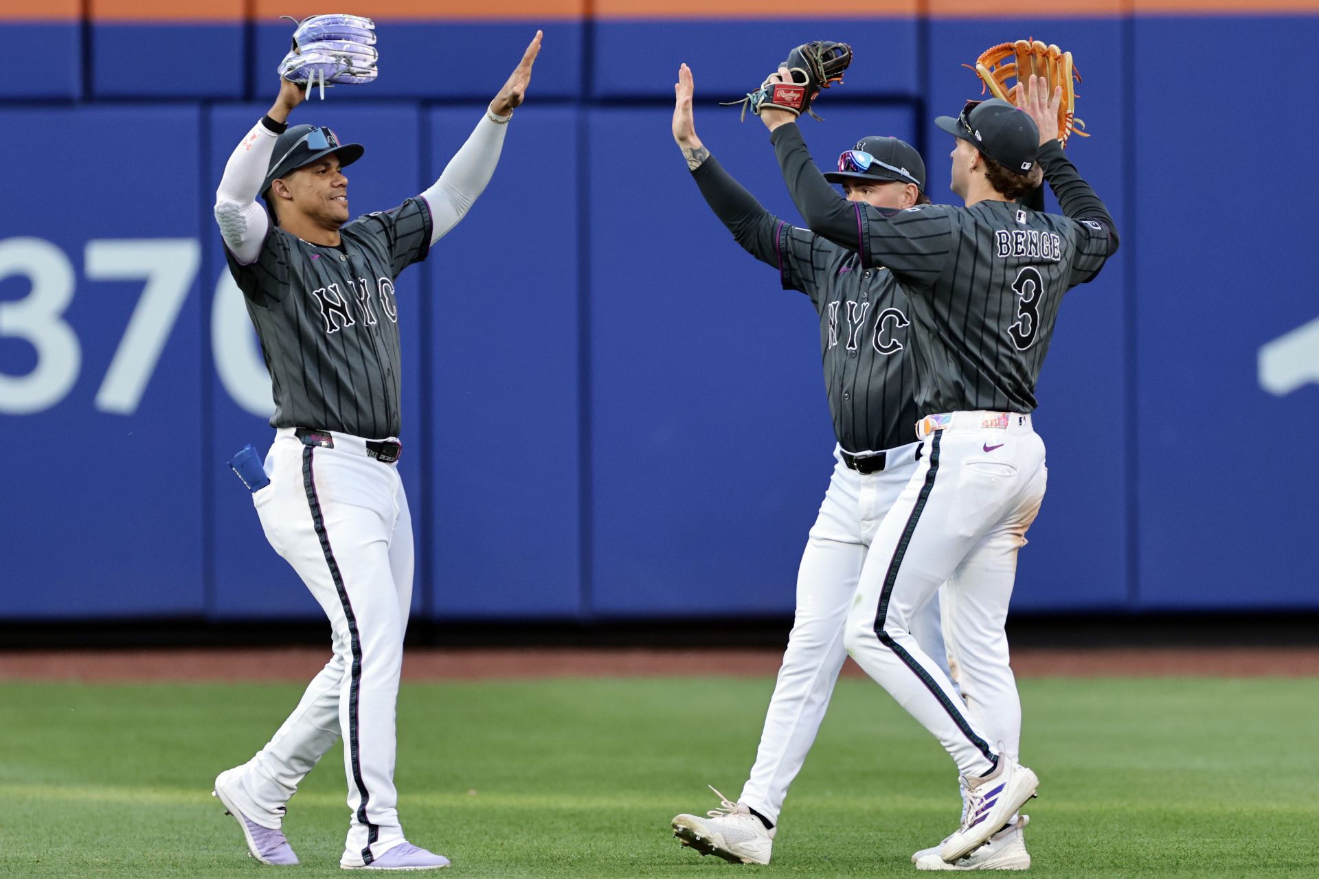 Juan Soto, A.J. Ewing and Carson Benge