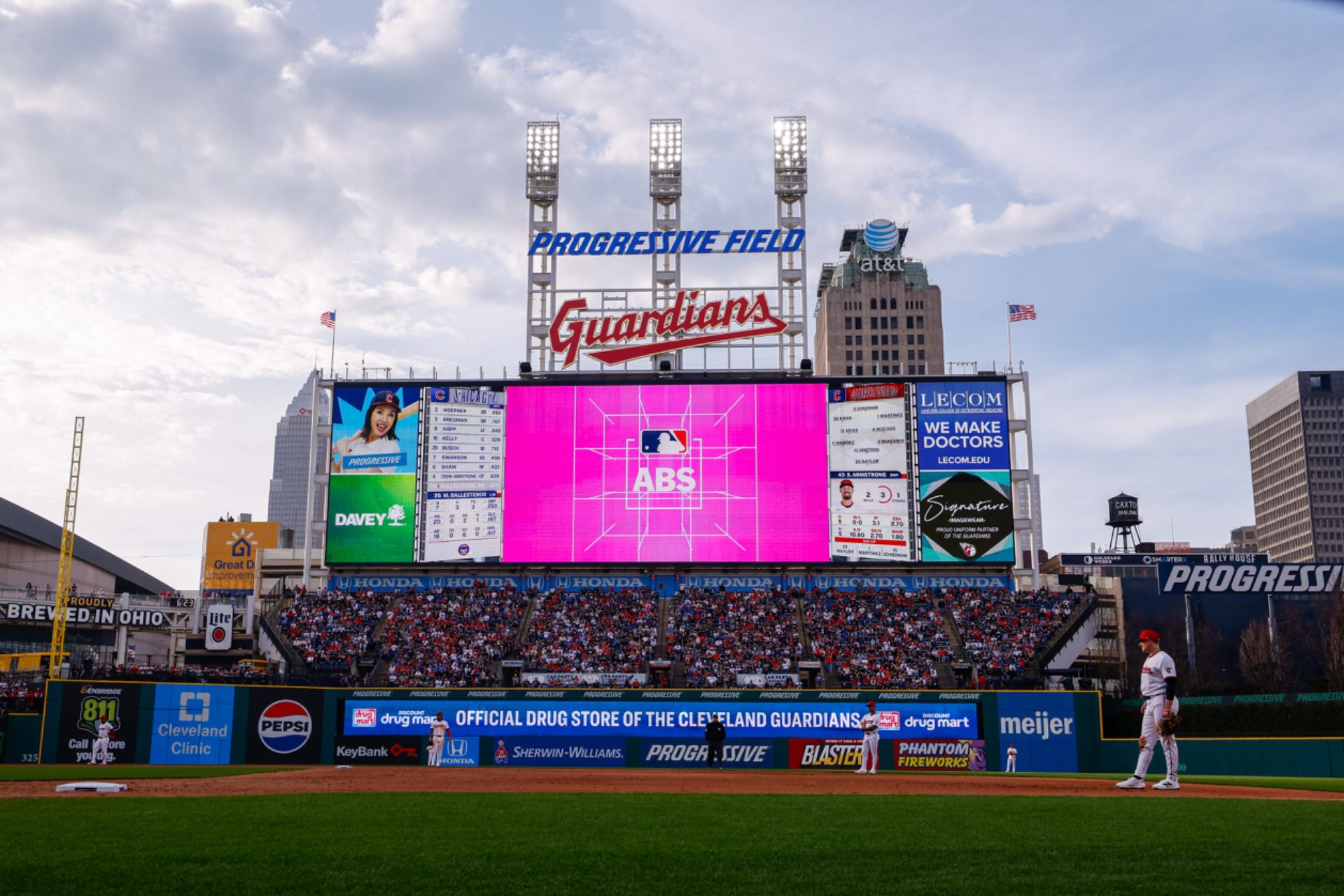 An ABS challenge at Progressive Field