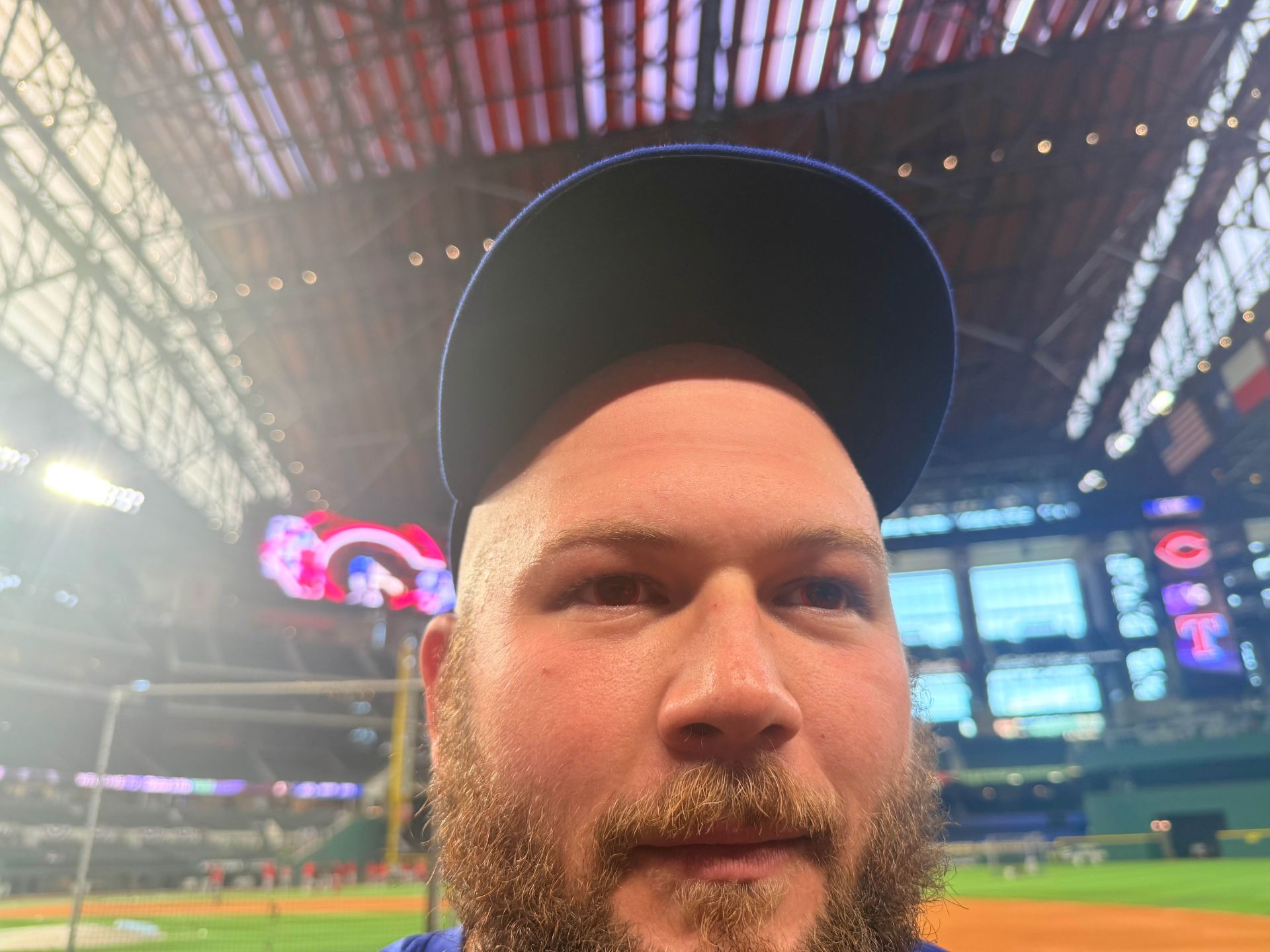 Jake Burger wearing his amber contacts
