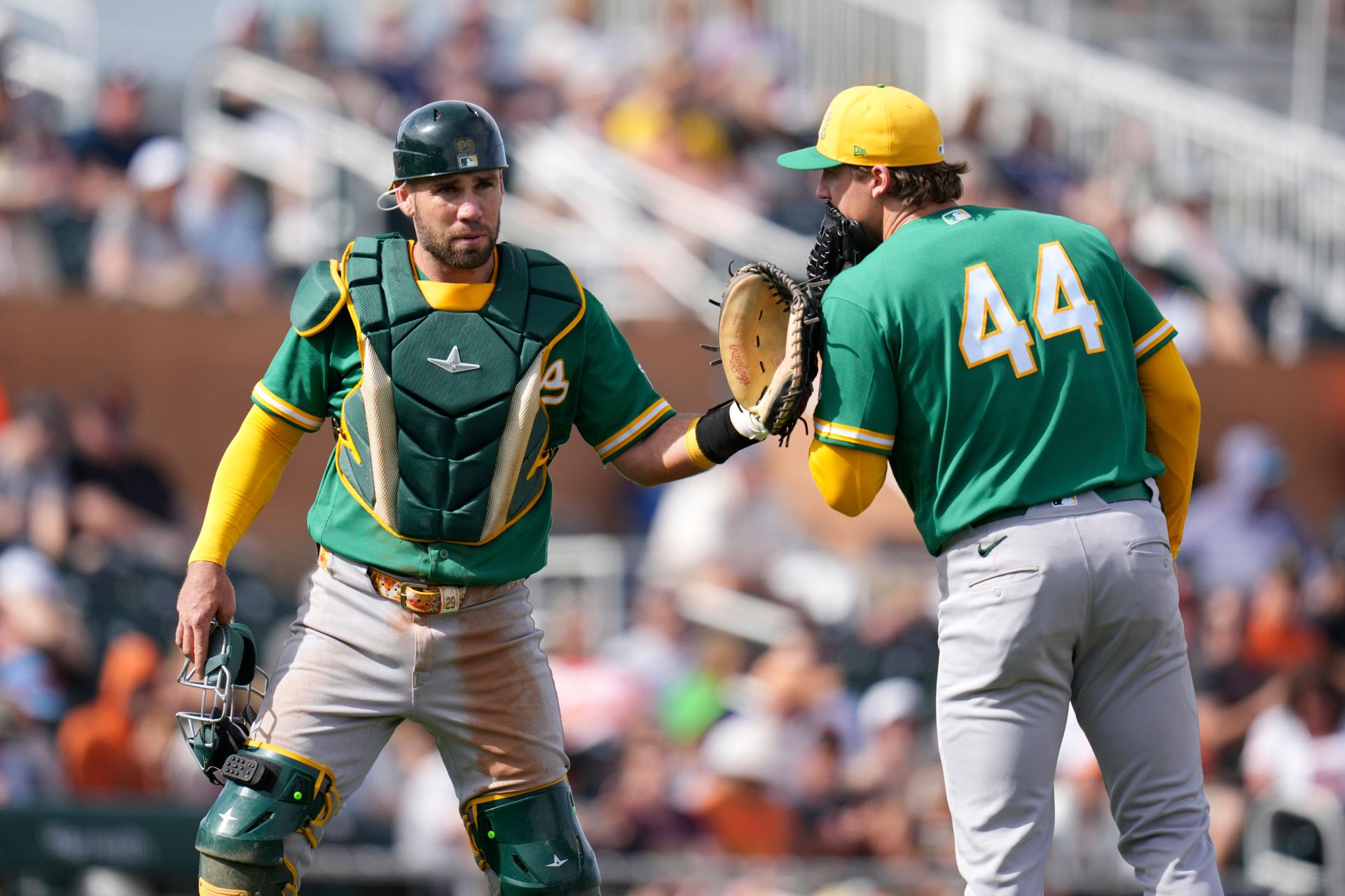 A's catcher Austin Wynns