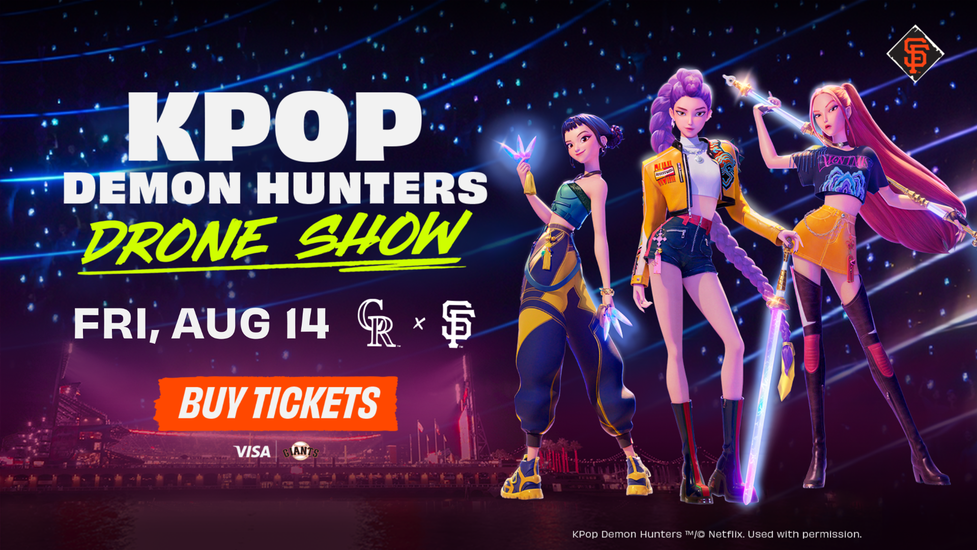 KPop Demon Hunters Drone Show