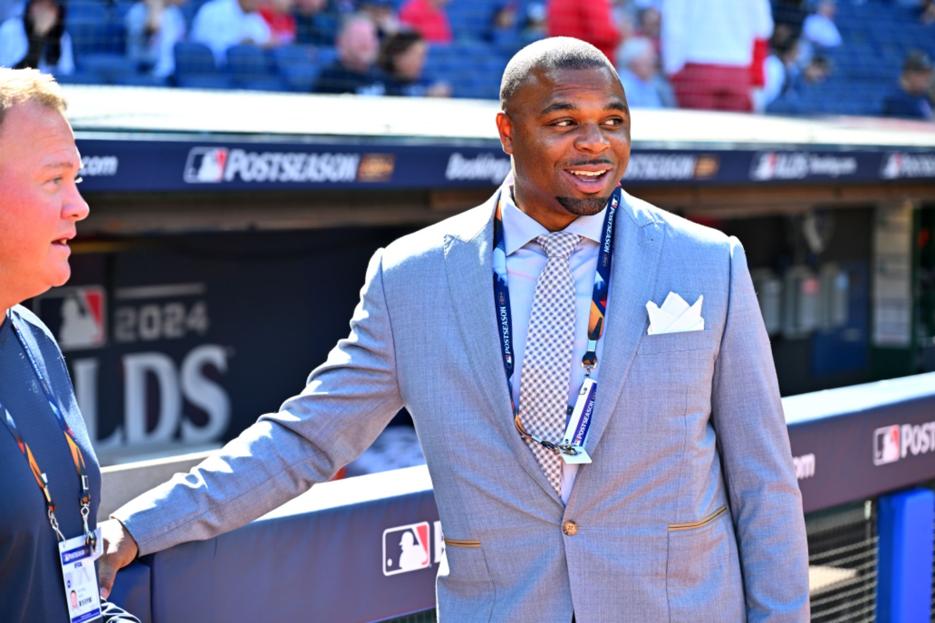 Rajai Davis at the 2024 ALDS between the Guardians and Tigers