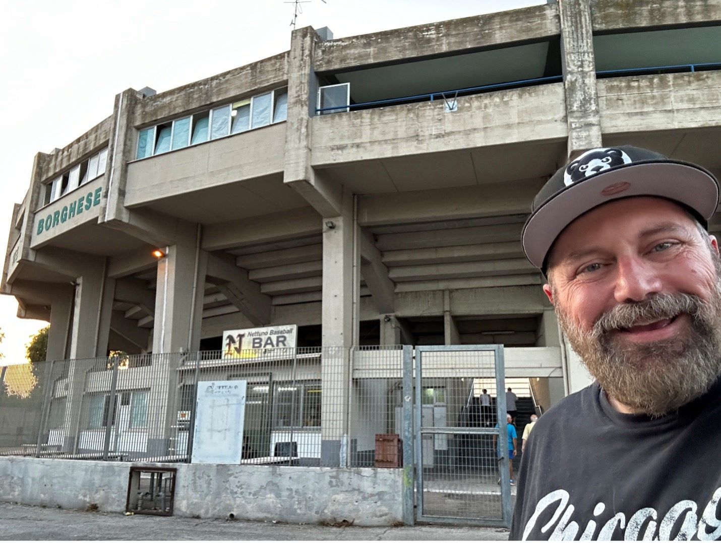 John Racanelli outside Stadio Steno Borghese. Photo by John Racanelli