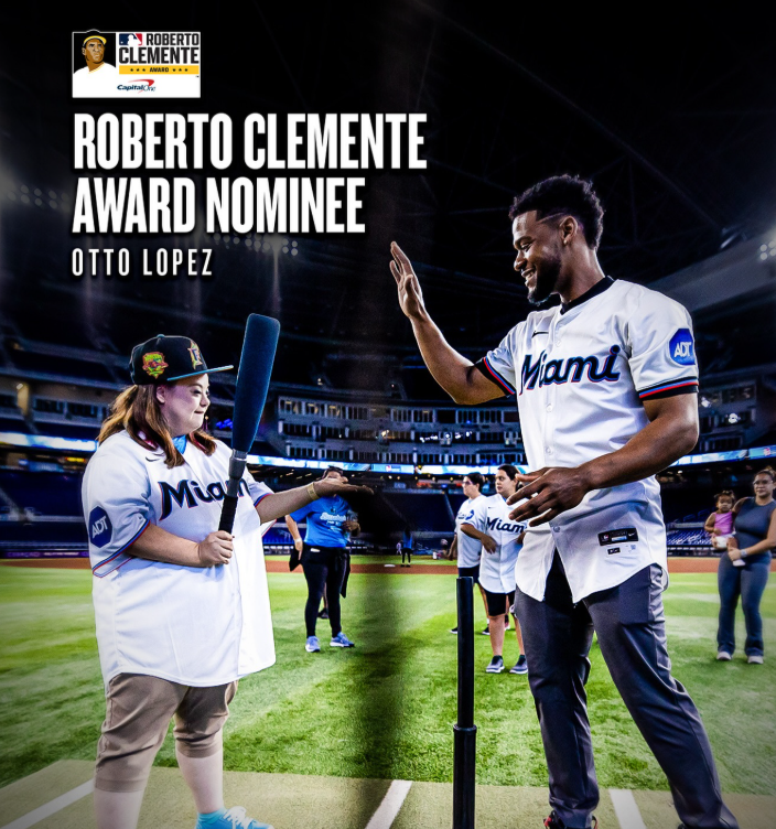Otto Lopez is the Marlins' 2026 Roberto Clemente Award nominee