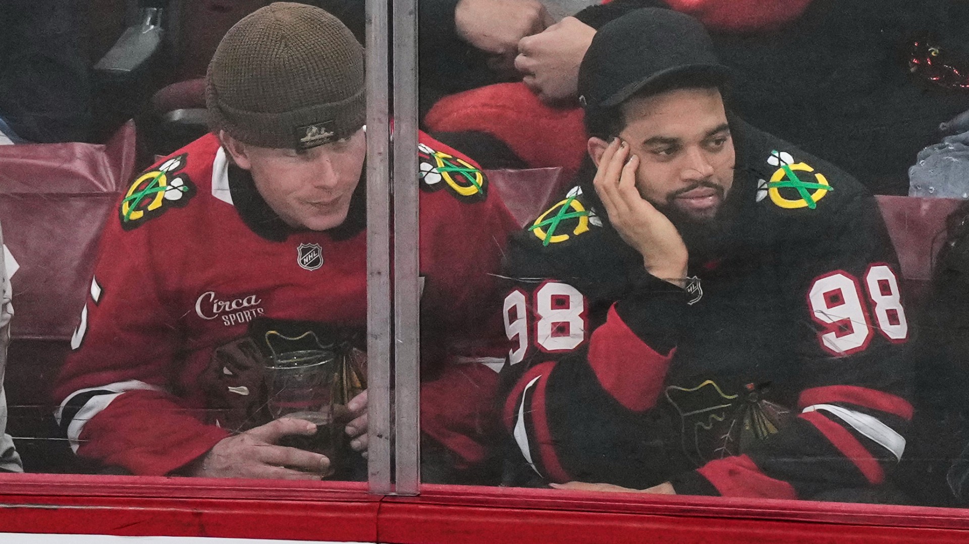 Pete Crow-Armstrong, left, and Bears QB Caleb Williams