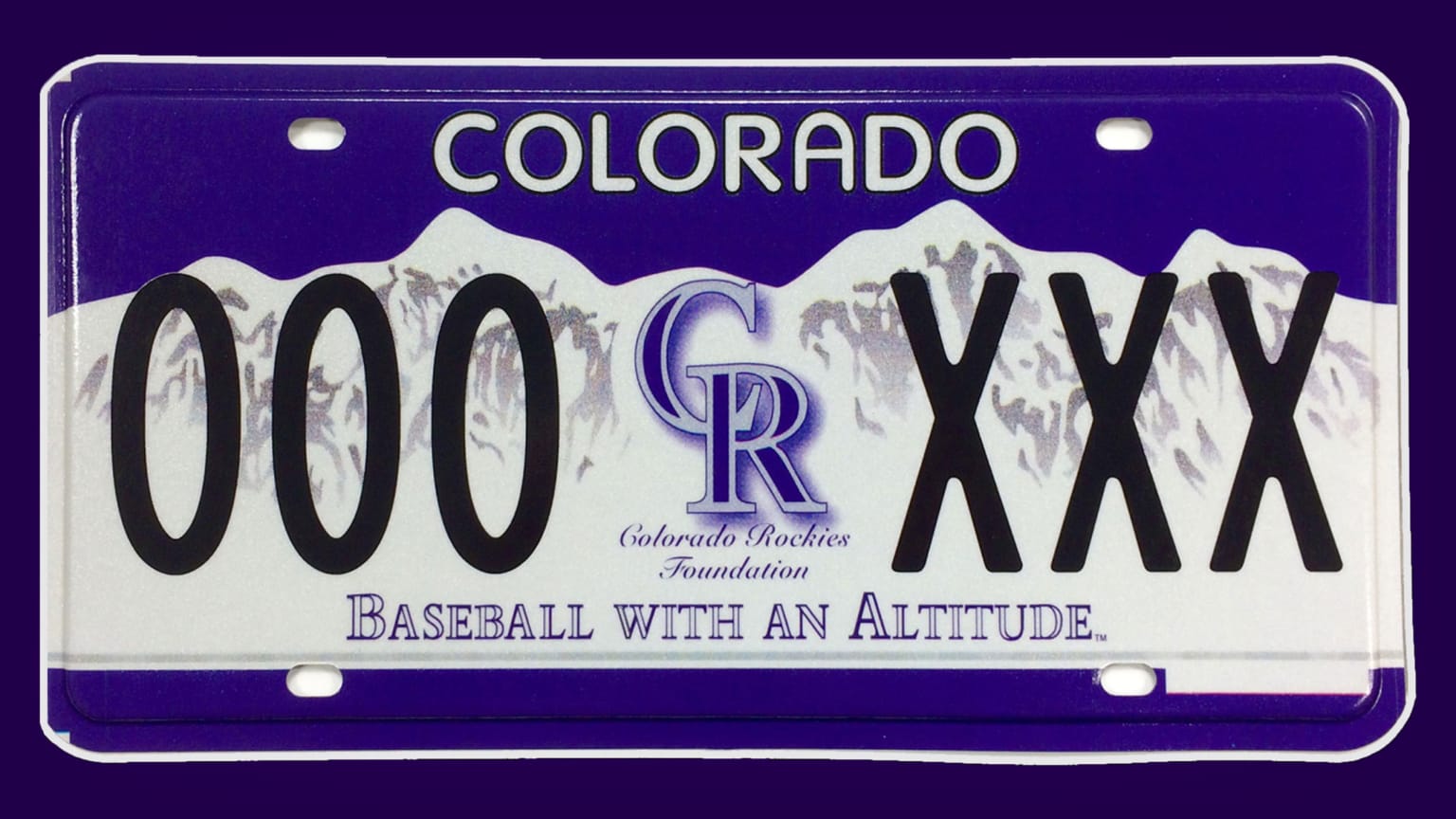 Rockies license plate