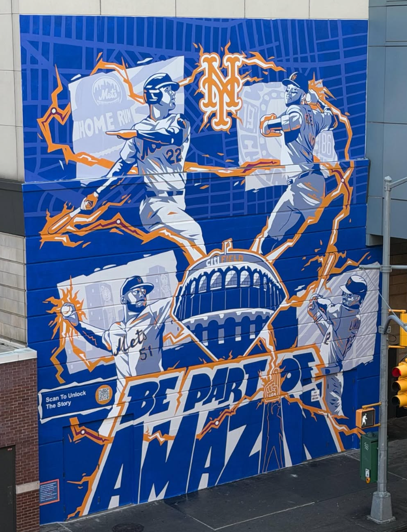 Mets mural at Queens Center Mall