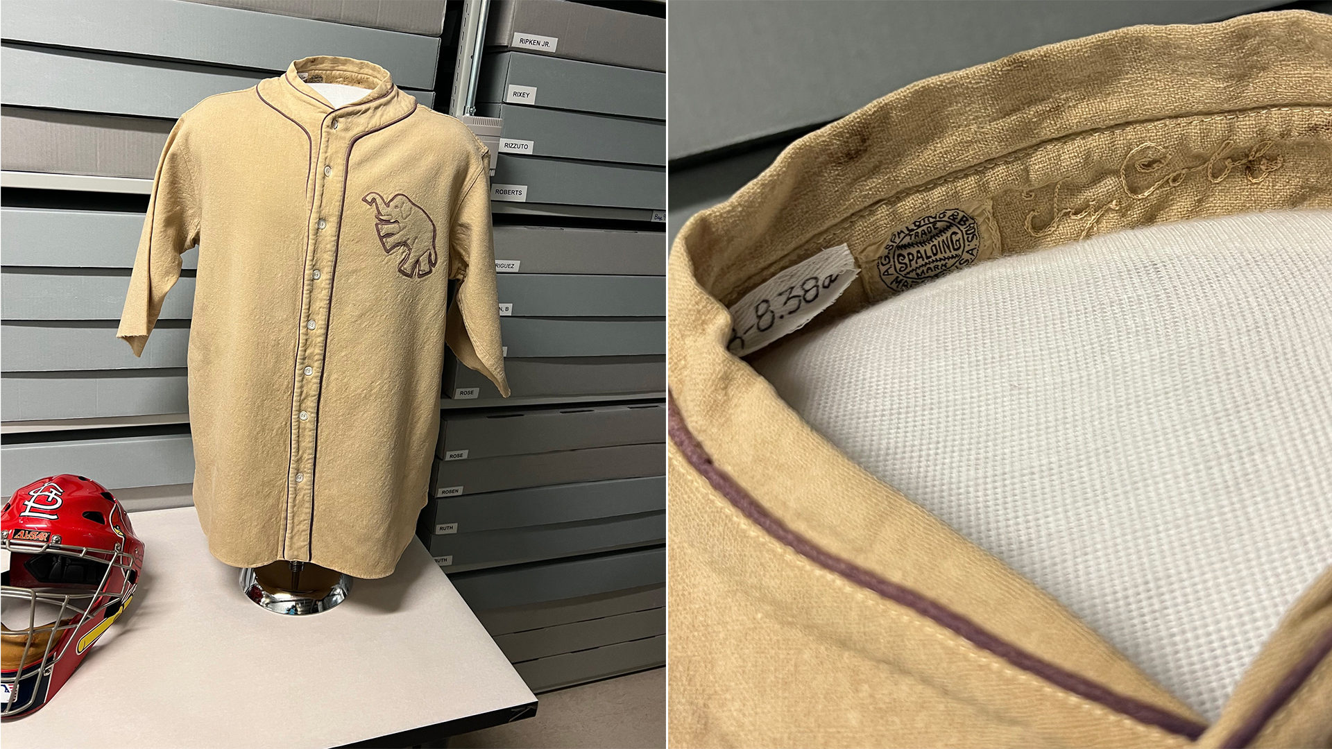 Ty Cobb's uniform, collar