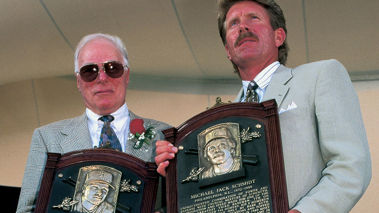 Richie Ashburn and Mike Schmidt