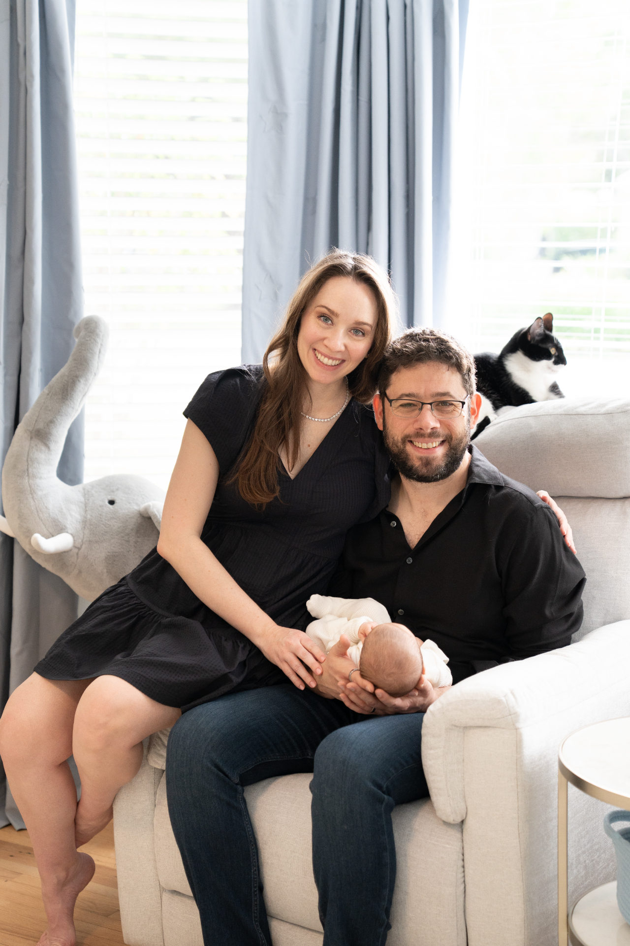 Peter Bendix with wife, Lauren, and new baby, Brody
