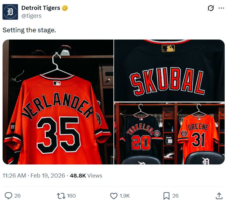 Tigers new alternate uniforms