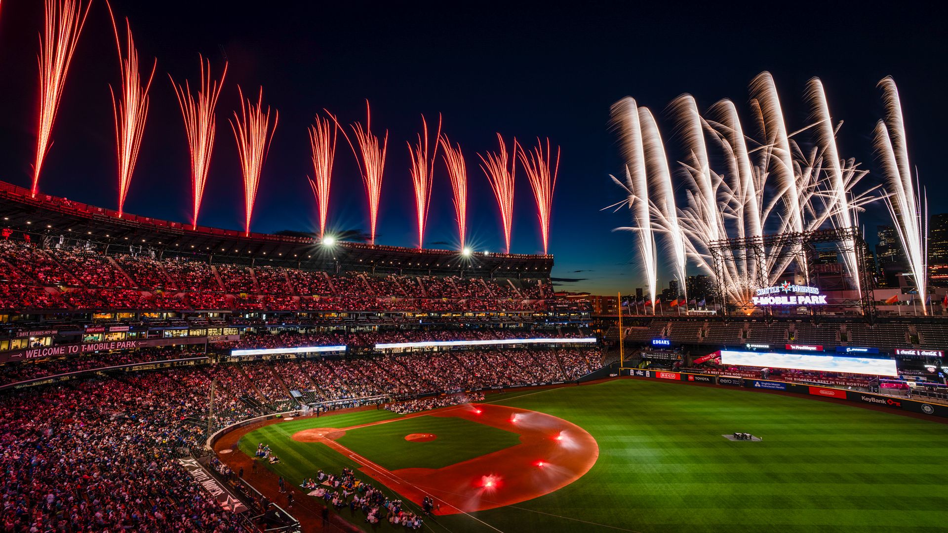 Fireworks at T-Mobile Park