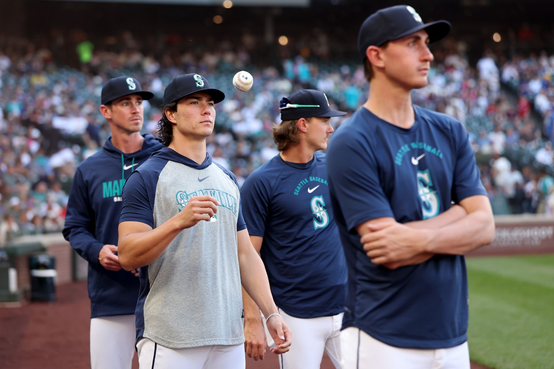 From left to right: Emerson Hancock, Bryan Woo, Bryce Miller and George Kirby