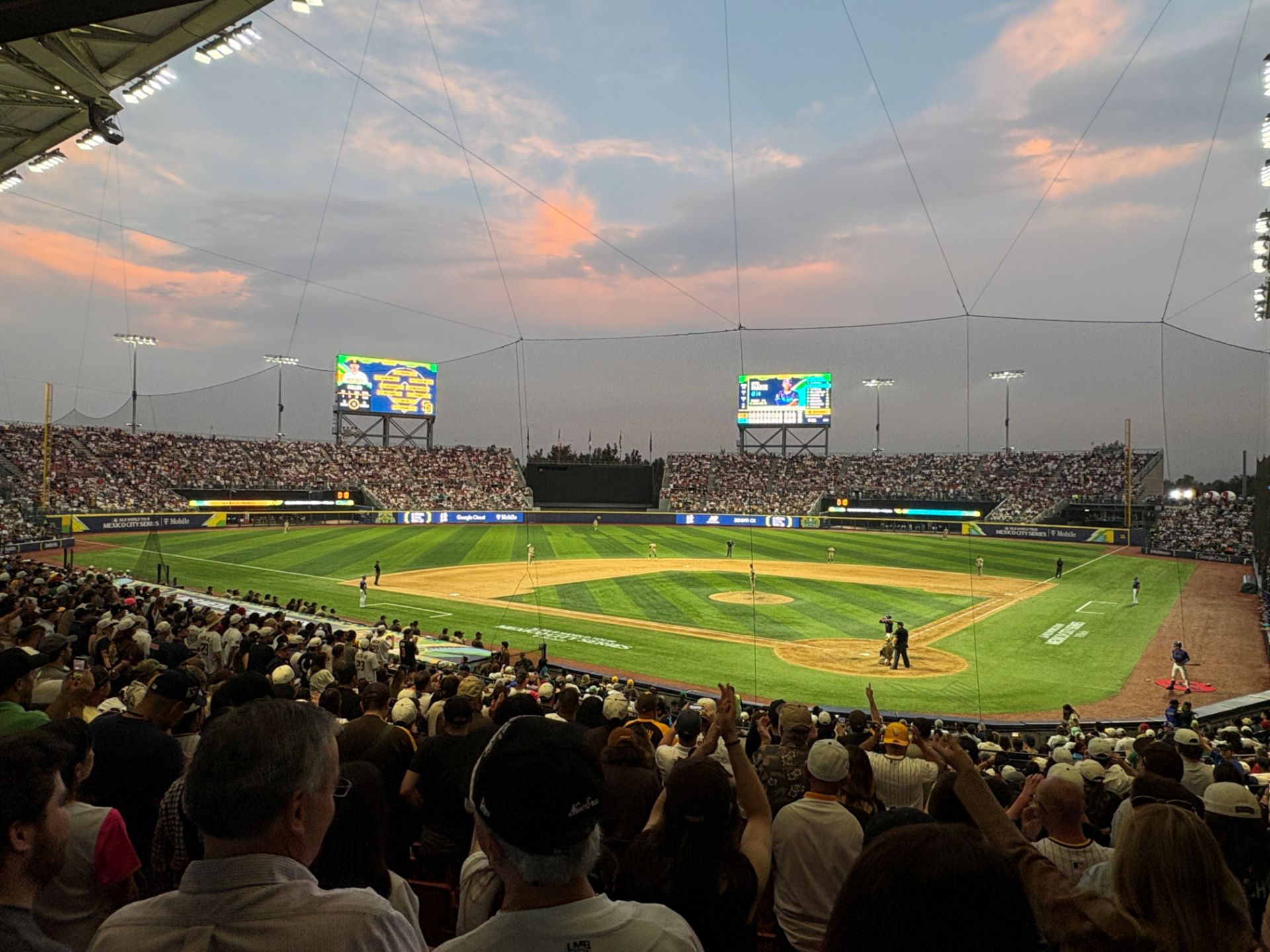 The view from my seat at Estadio Alfredo Harp Helú