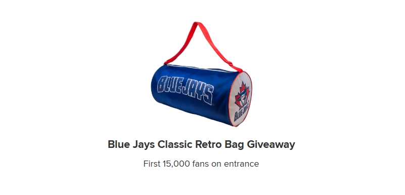 Blue Jays Retro Bag Giveaway