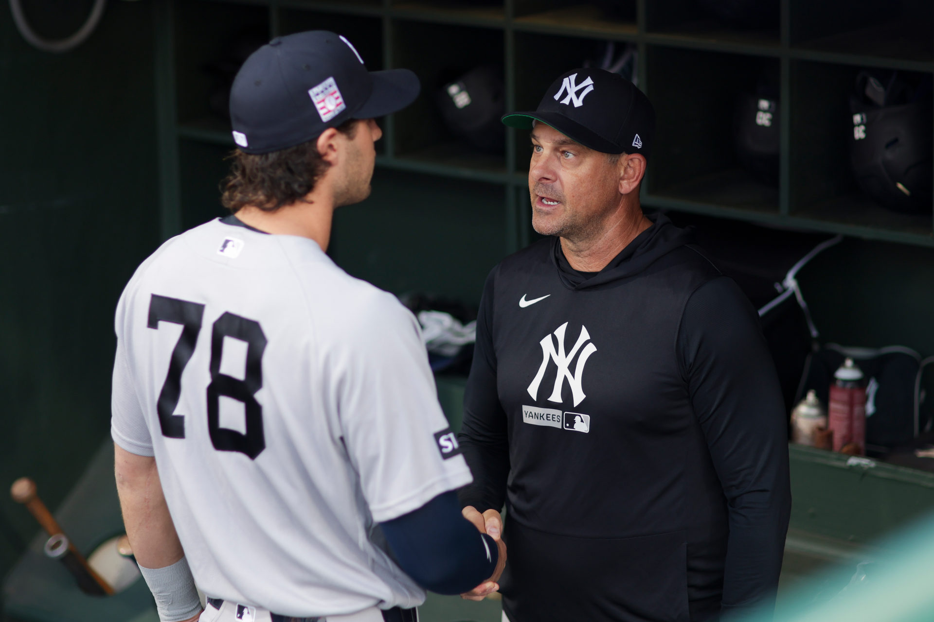 Spencer Jones and Aaron Boone