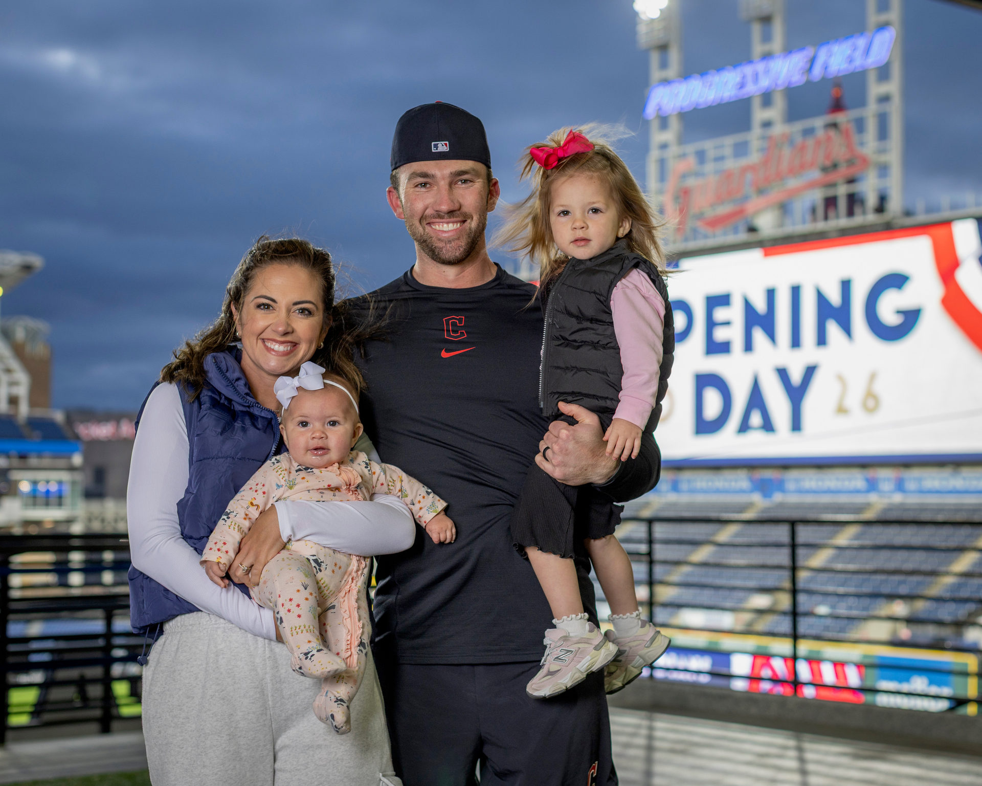 David Fry, his wife, Rebekah, and their daughters, Evelyn and Harper