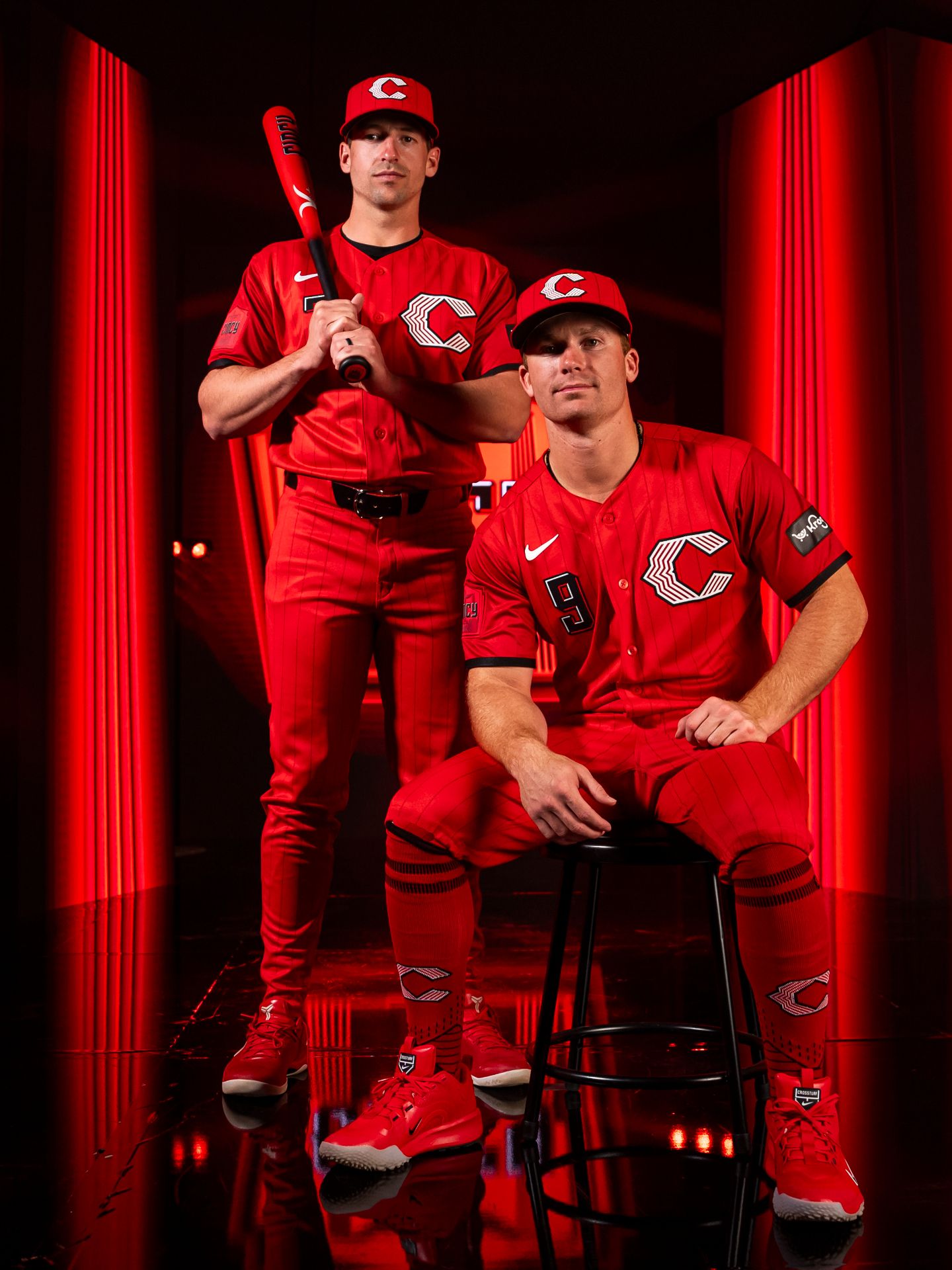 Spencer Steer and Matt McLain show off Reds' new City Connect uniforms