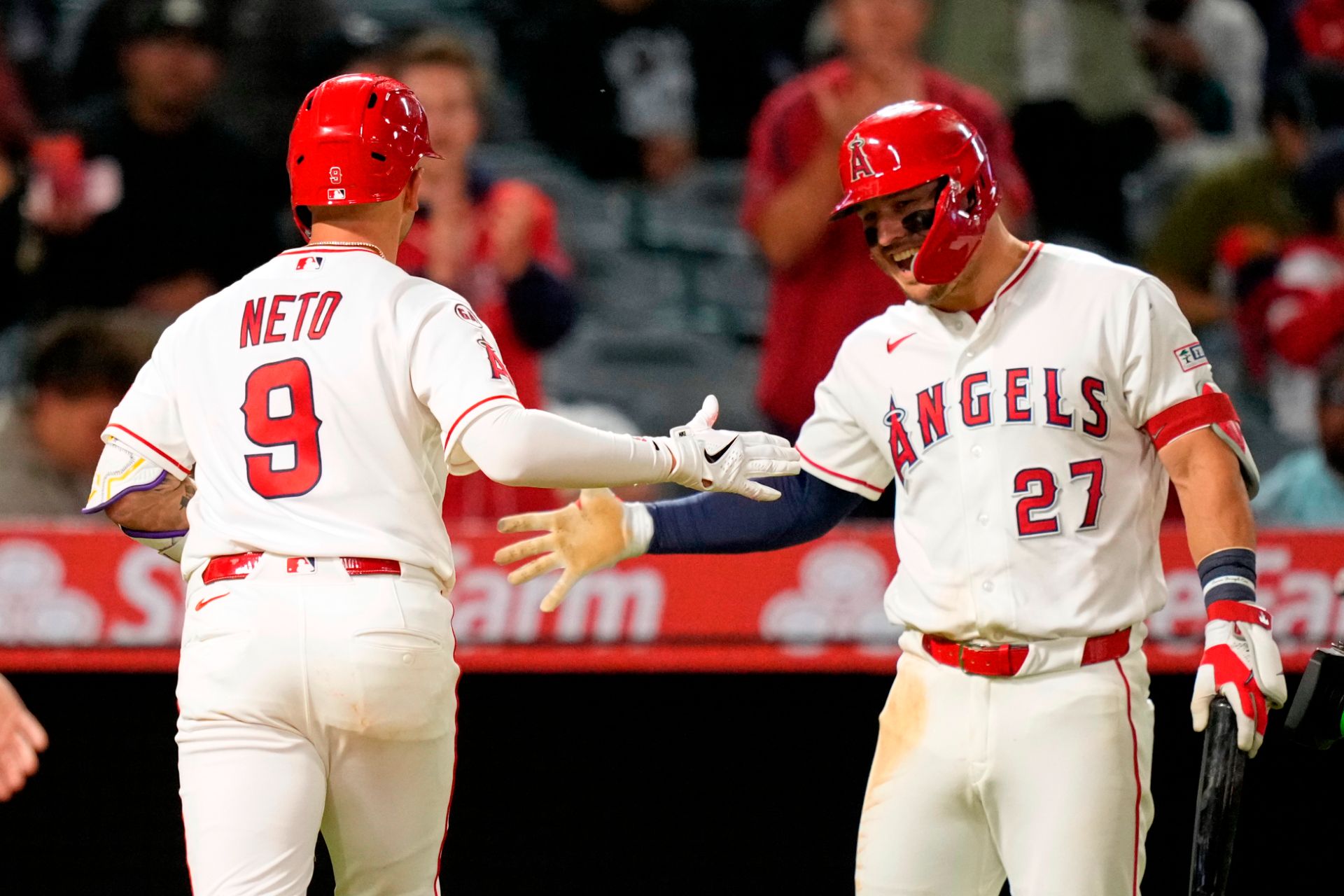 Zach Neto and Mike Trout