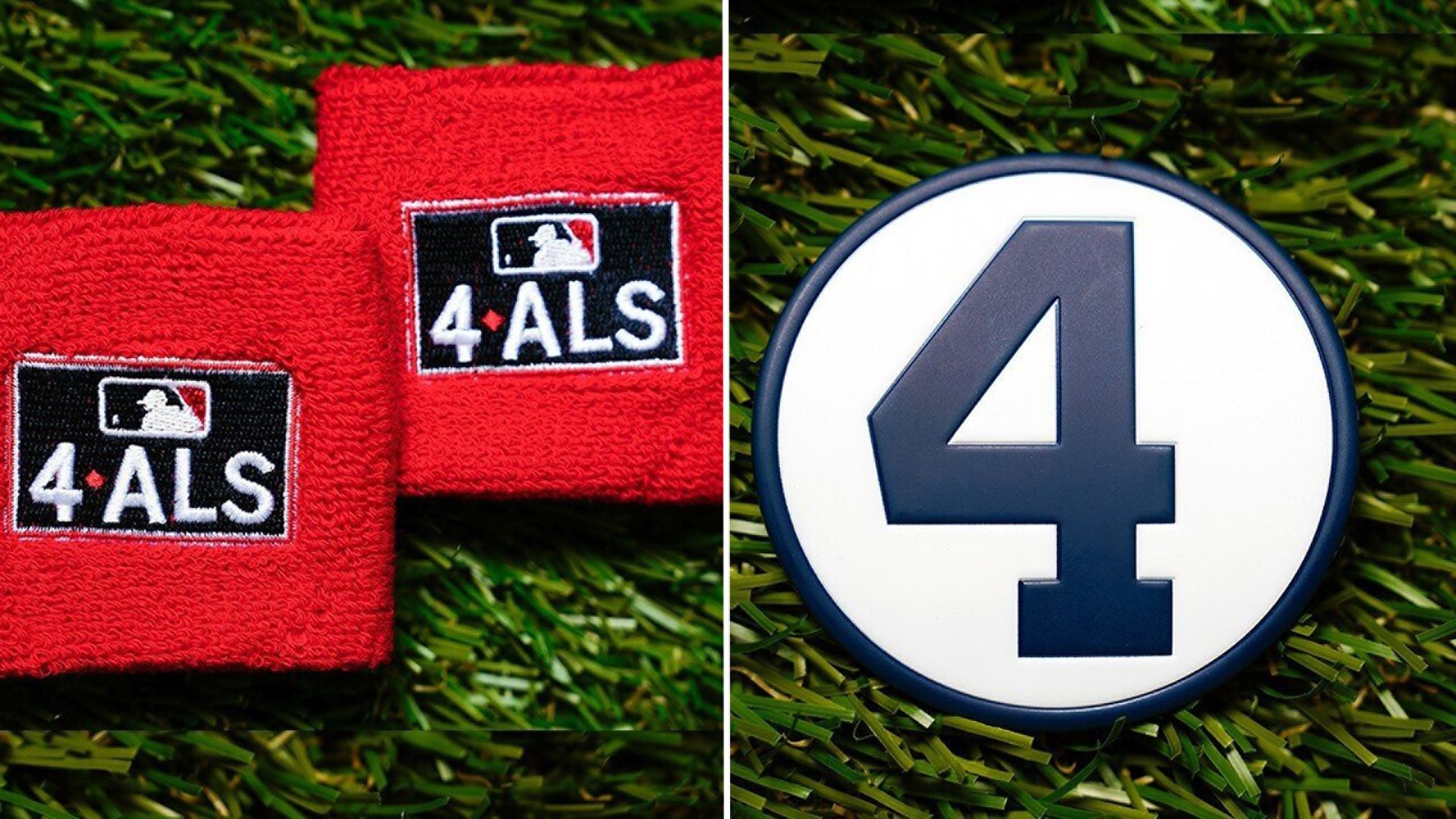 ALS wristbands and Lou Gehrig patch