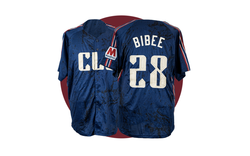 Tanner Bibee City Connect jersey giveaway