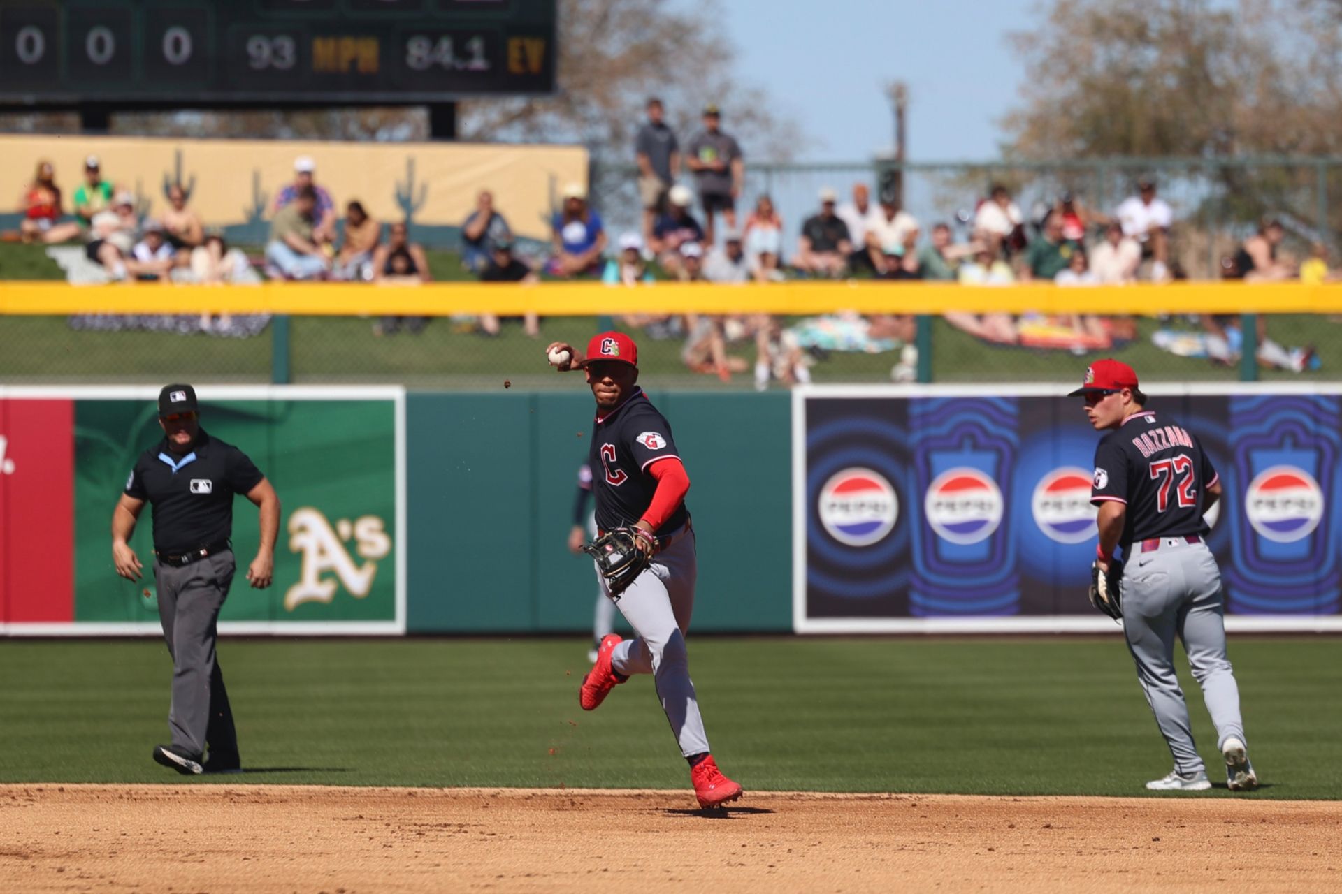 Angel Genao and Travis Bazzana during Spring Training
