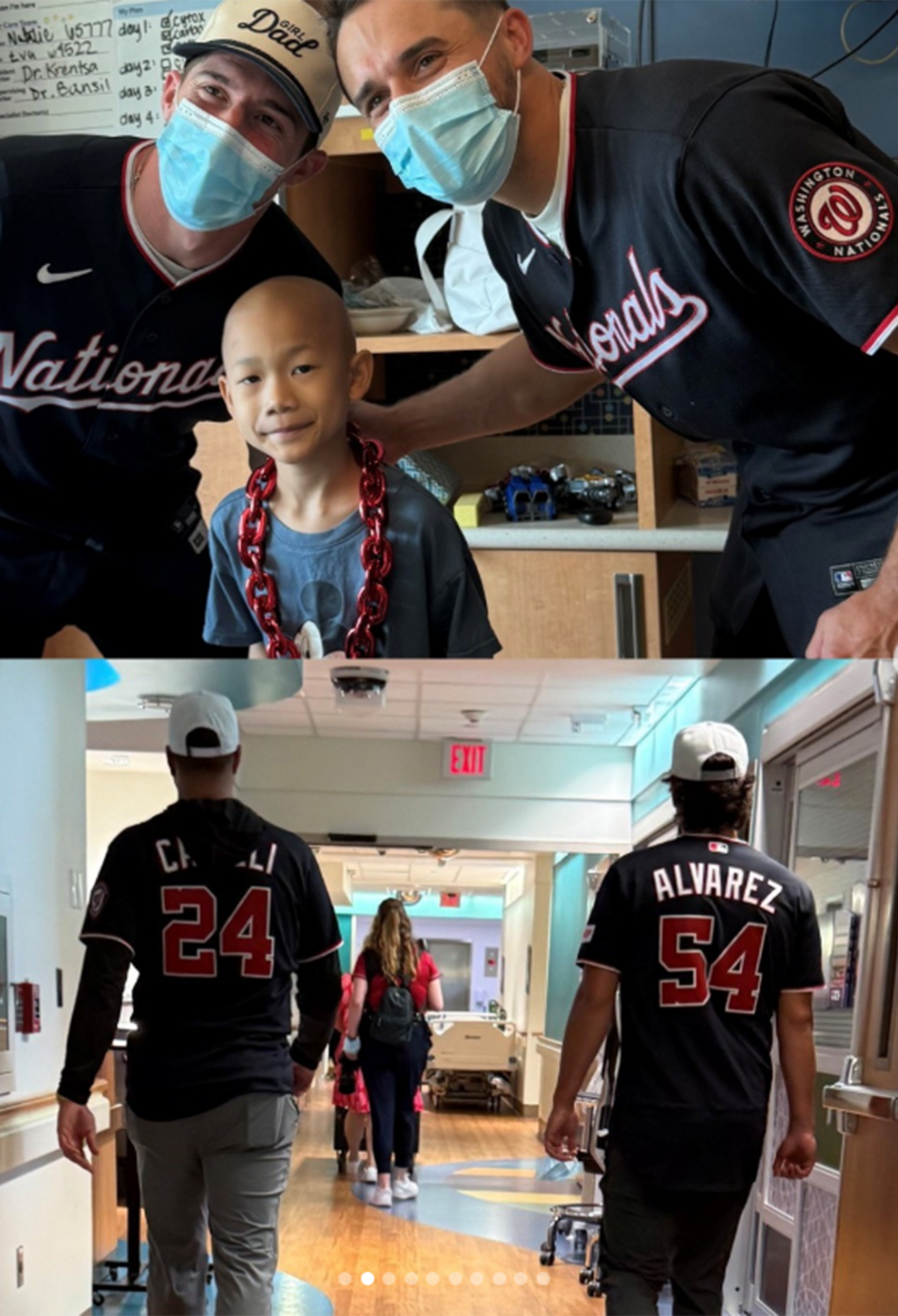 Players visit Inova L.J. Murphy Children’s Hospital