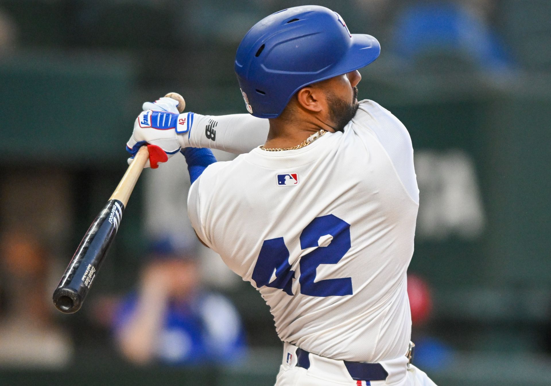 Ezequiel Duran wearing No. 42