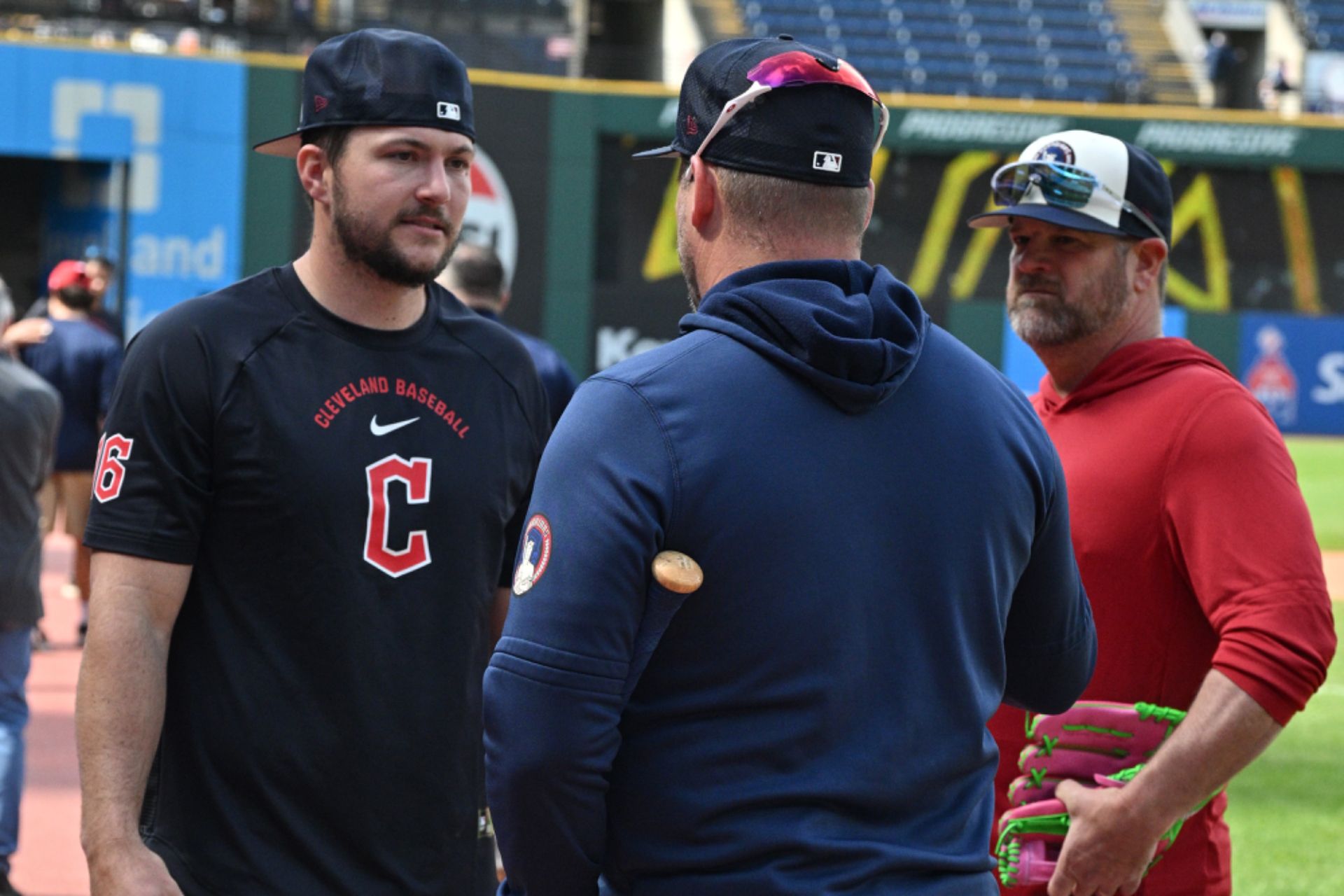 Patrick Bailey, Stephen Vogt, Tony Arnerich (right)