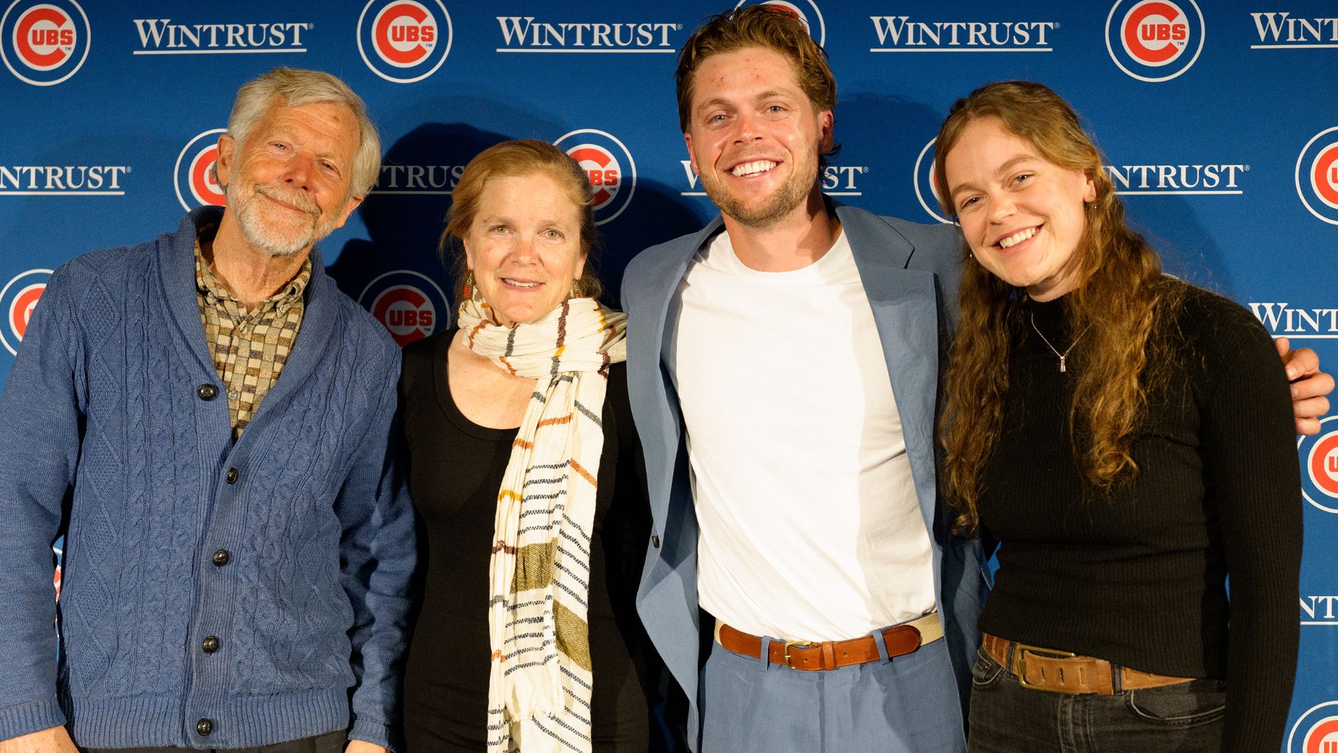Nico Hoerner with parents and sister