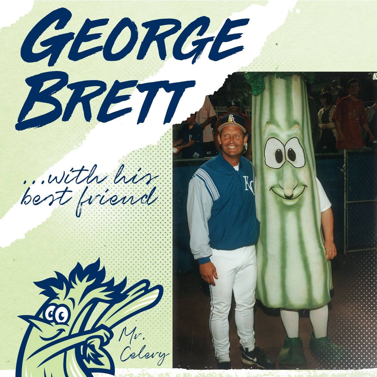George Brett with Mr. Celery