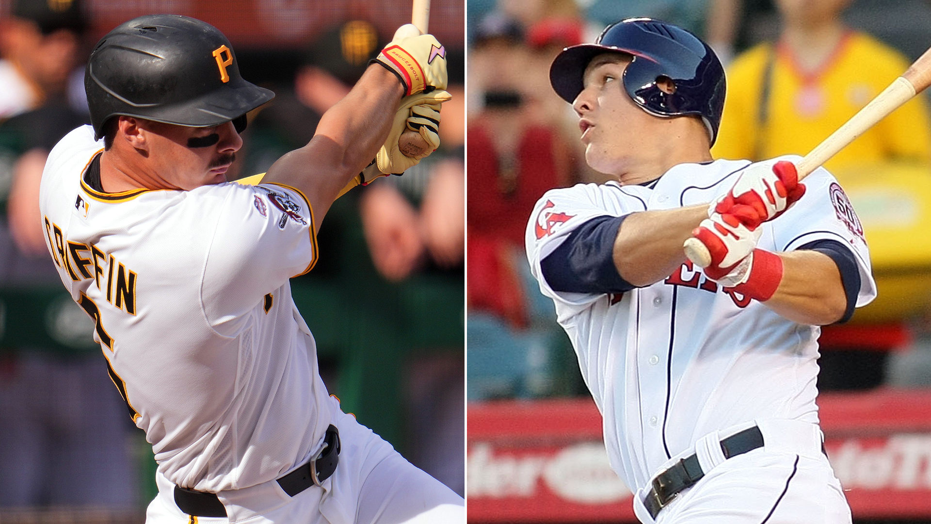 Konnor Griffin and Mike Trout in their MLB debuts