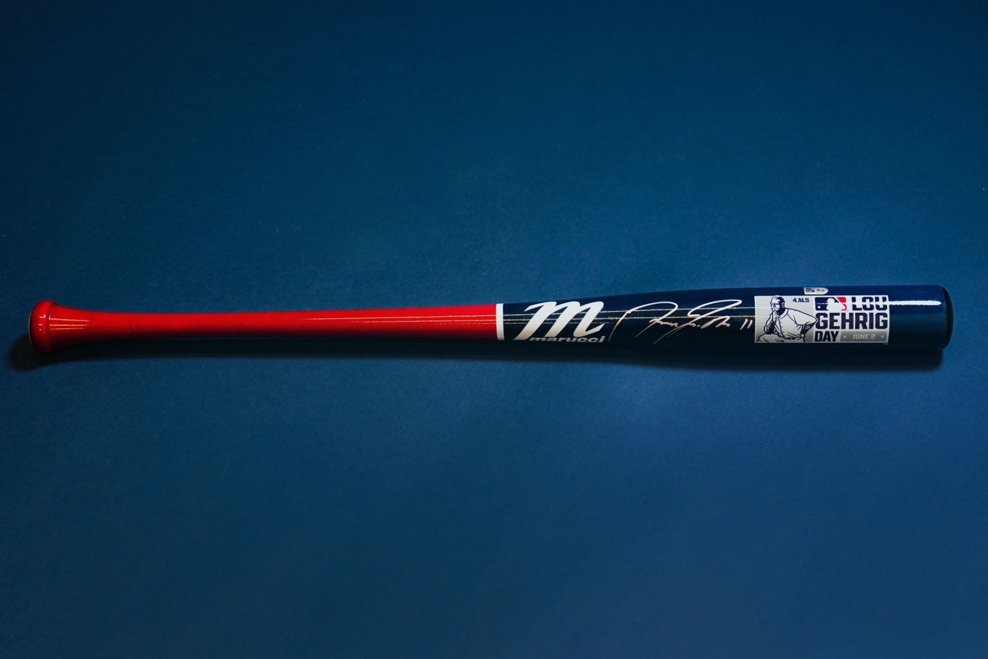 Lou Gehrig Day bat auction